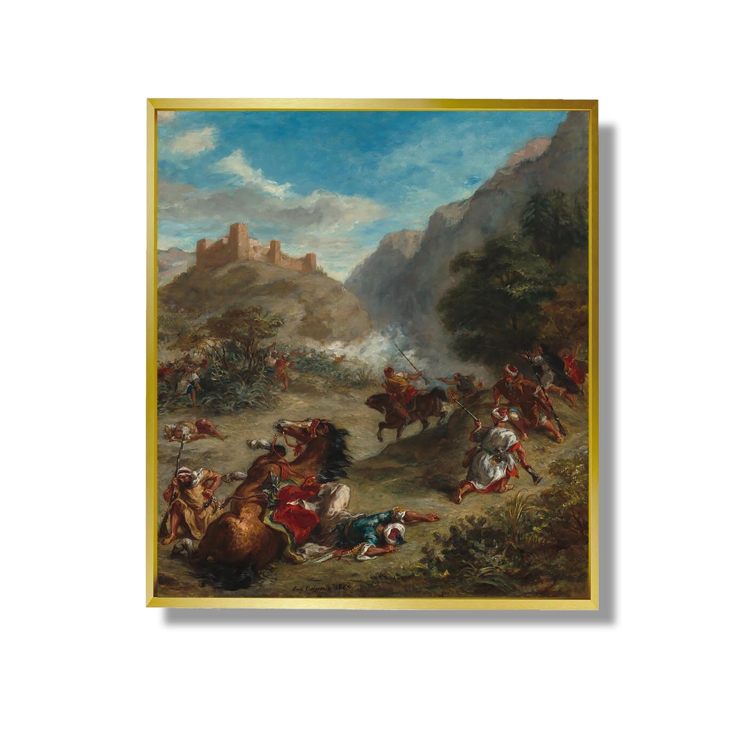 Arabes escarmouches dans les montagnes - Eugène Delacroix