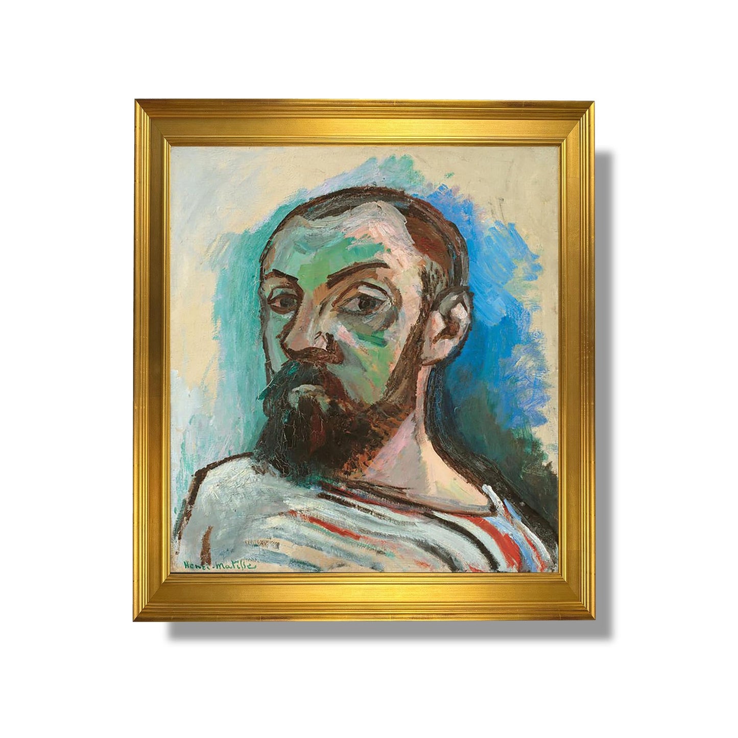 Self-portrait in a Striped T-shirt - Henri Matisse