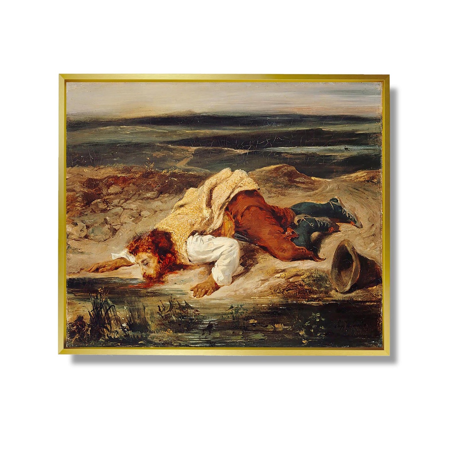 Verwundeter Räuber - Eugène Delacroix