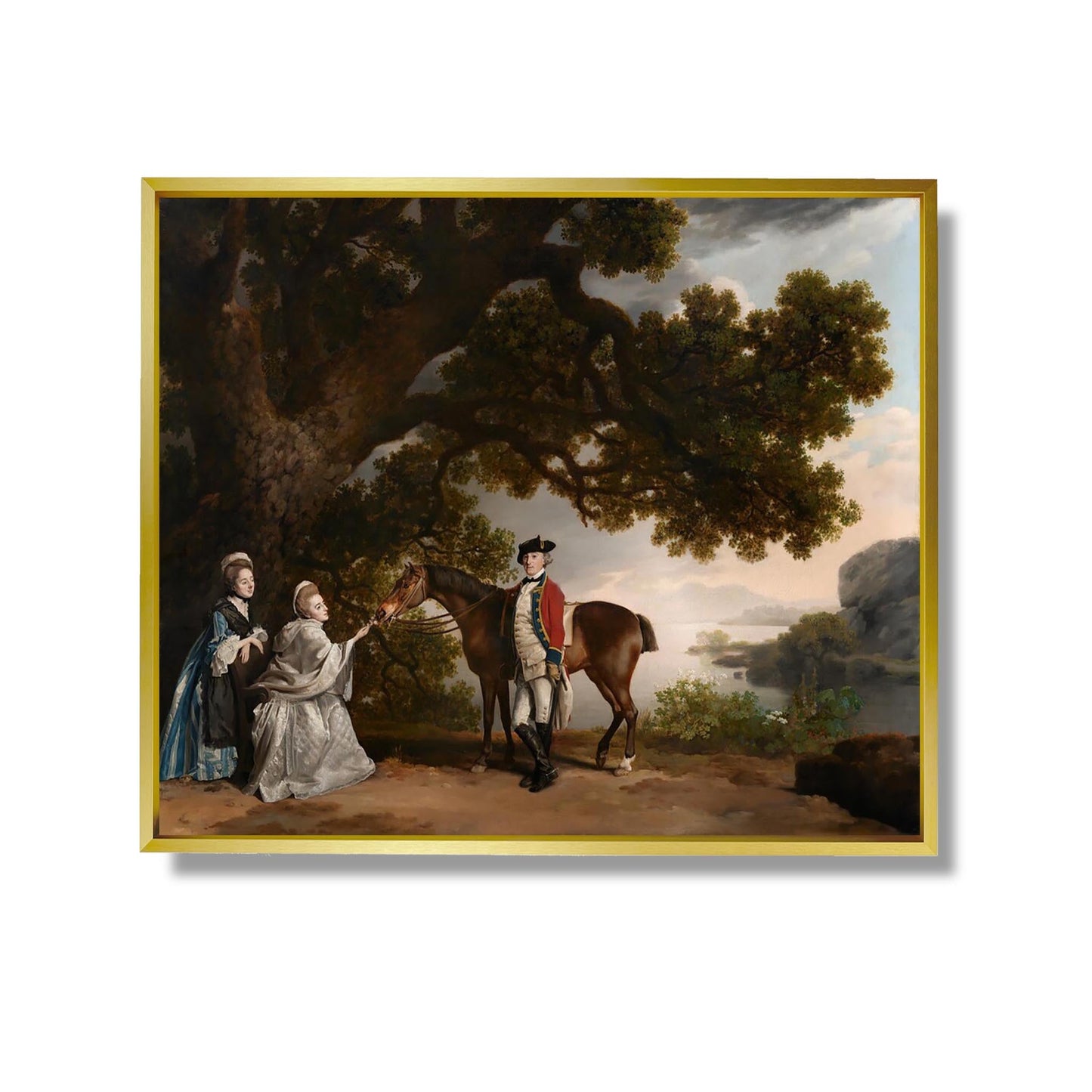 Captain Samuel Sharpe Pocklington mit seiner Frau Pleasance und möglicherweise seiner Schwester Frances - George Stubbs