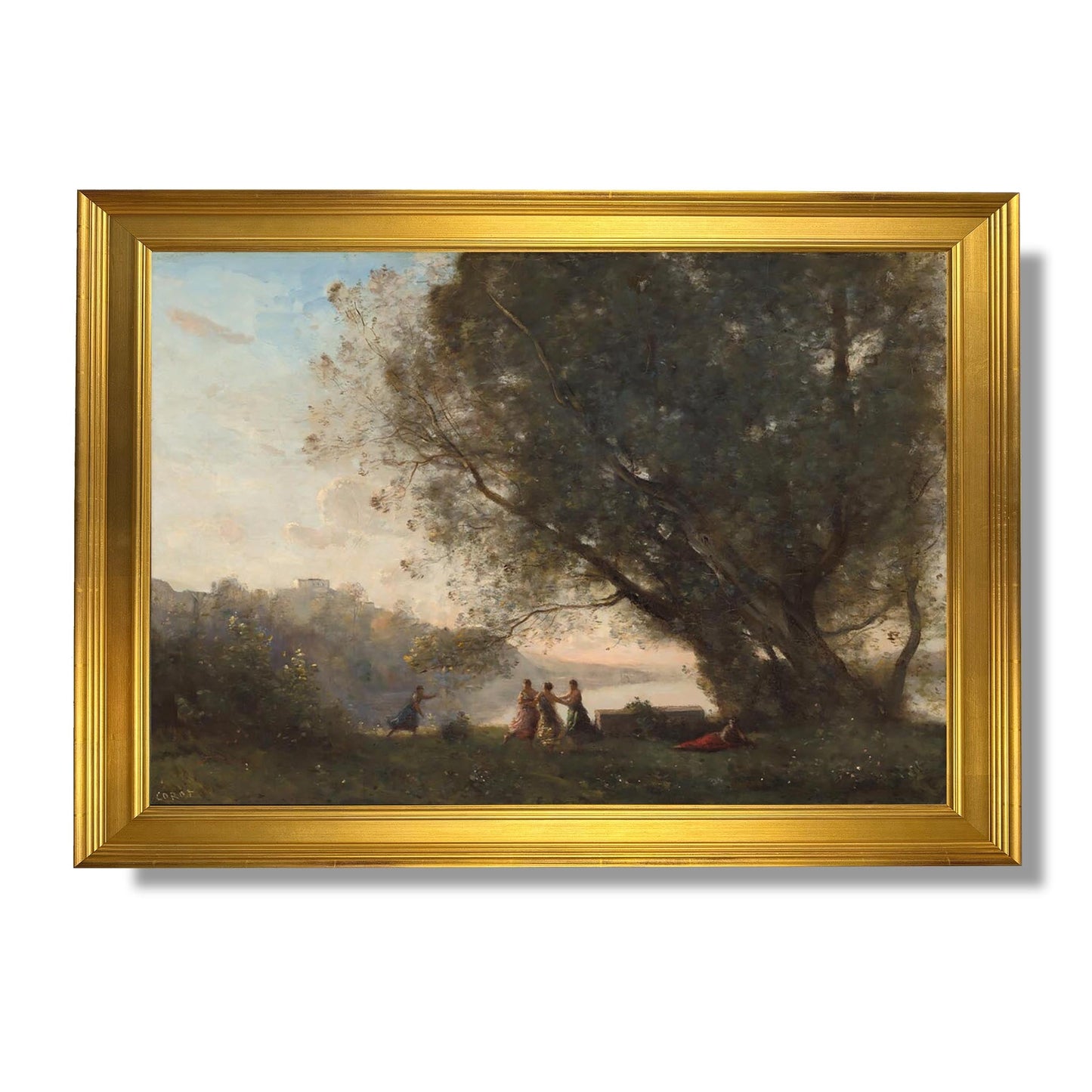 Danse sous les arbres au bord du lac - Jean-Baptiste-Camille Corot