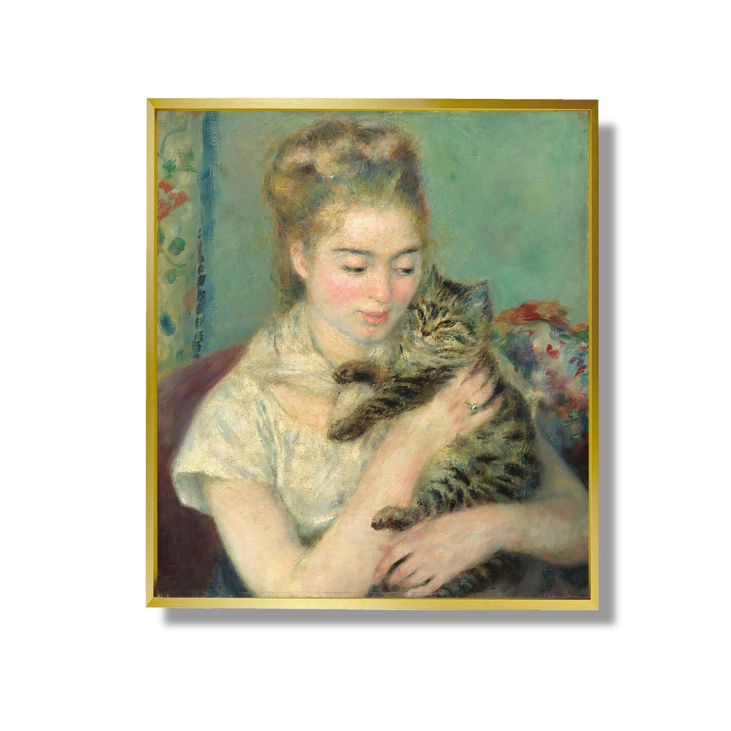 Woman with a Cat - Auguste Renoir