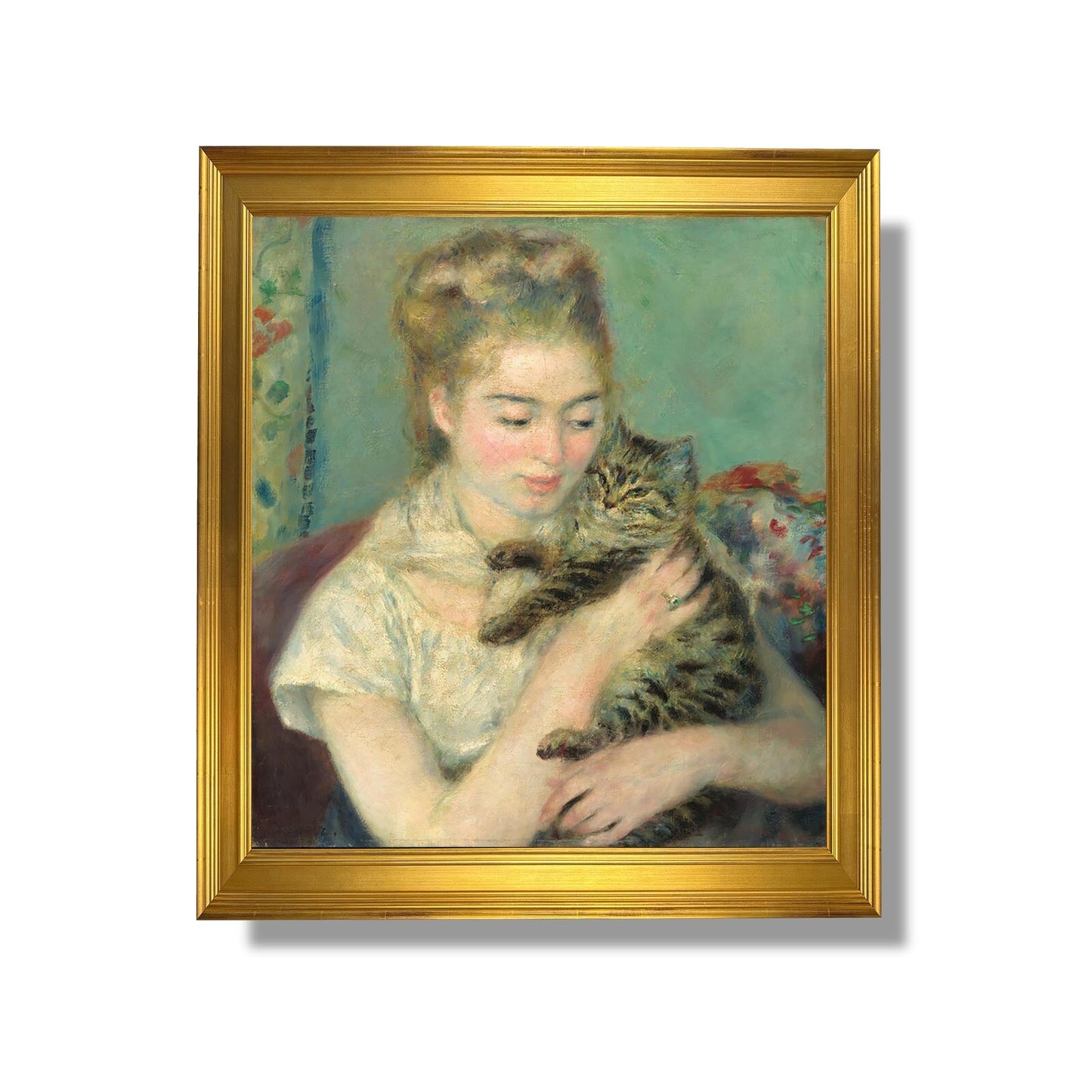 Femme avec un chat - Auguste Renoir