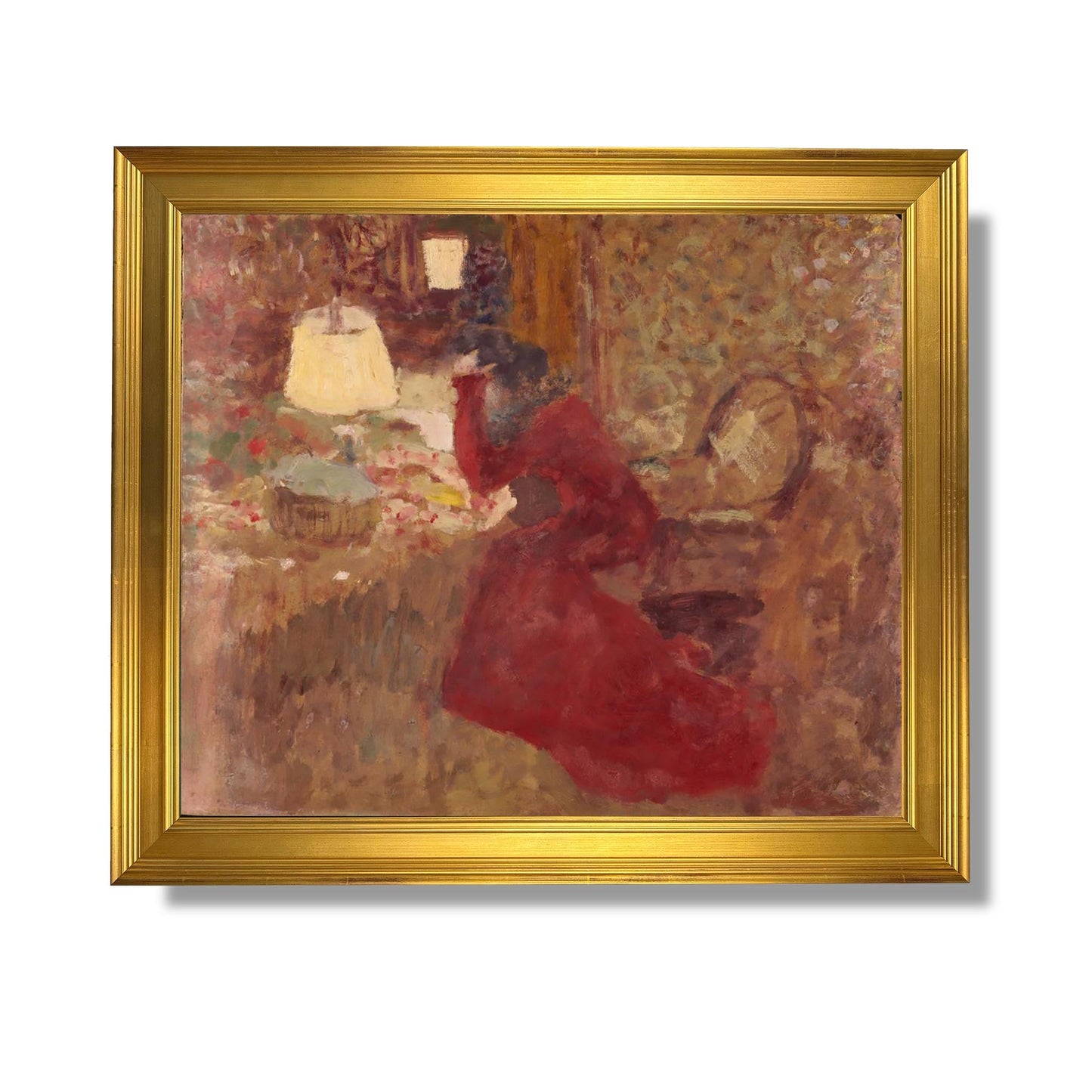 Frau im roten Kleid oder JR vor einem Fenster - Édouard Vuillard