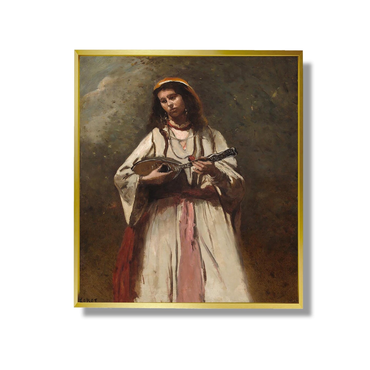 Femme gitane avec mandoline - Jean-Baptiste-Camille Corot