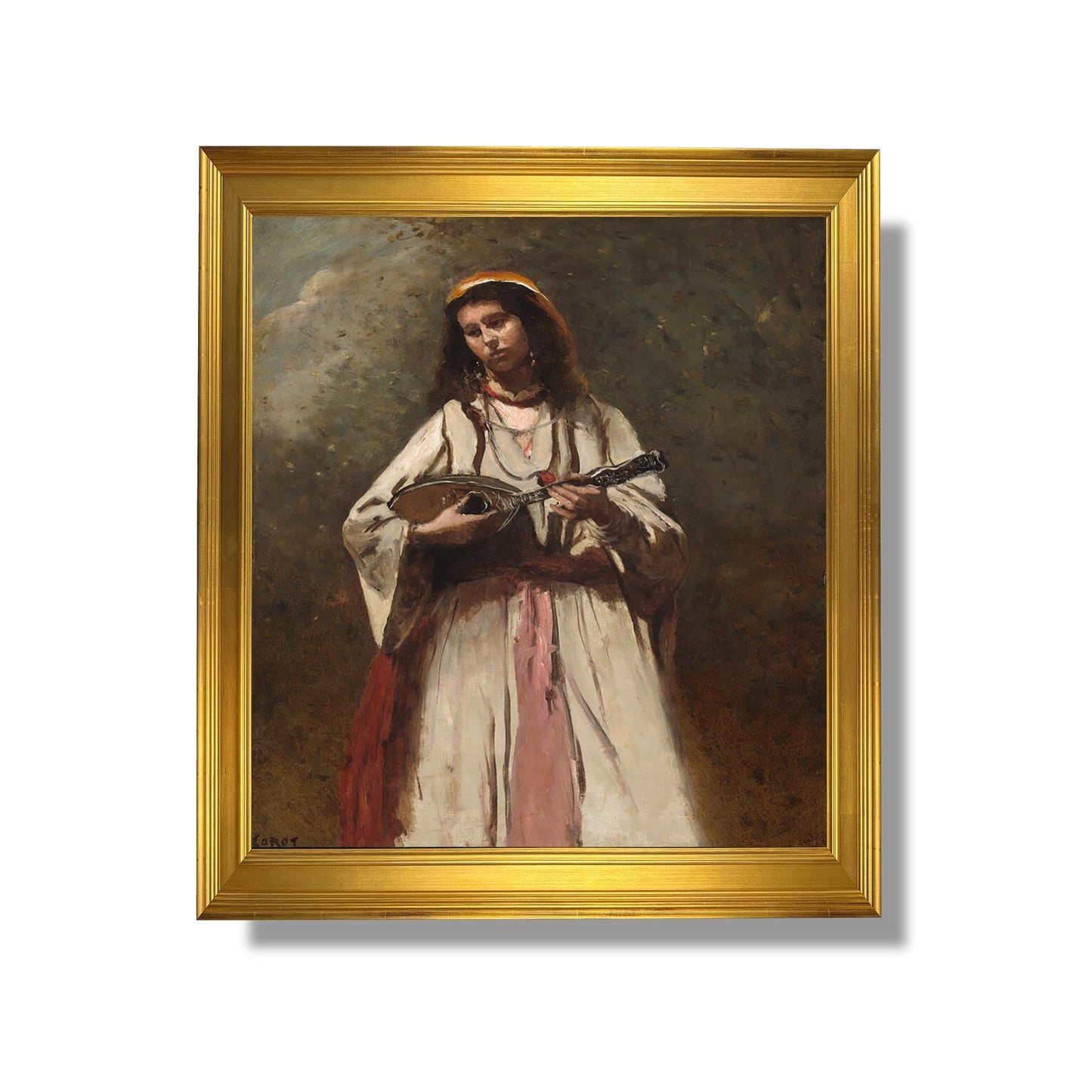 Femme gitane avec mandoline - Jean-Baptiste-Camille Corot