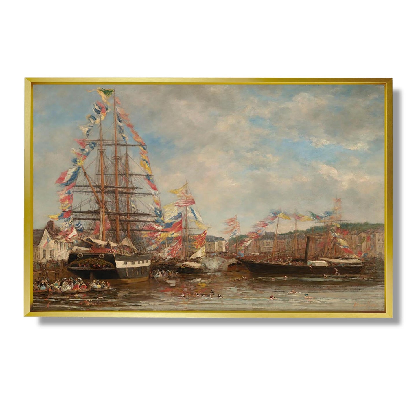 Festival dans le port de Honfleur - Eugène Boudin