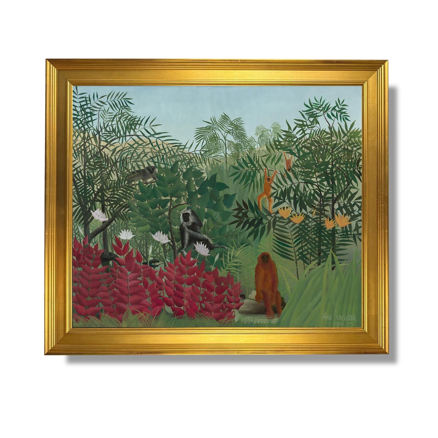 Forêt tropicale avec singes - Henri Rousseau