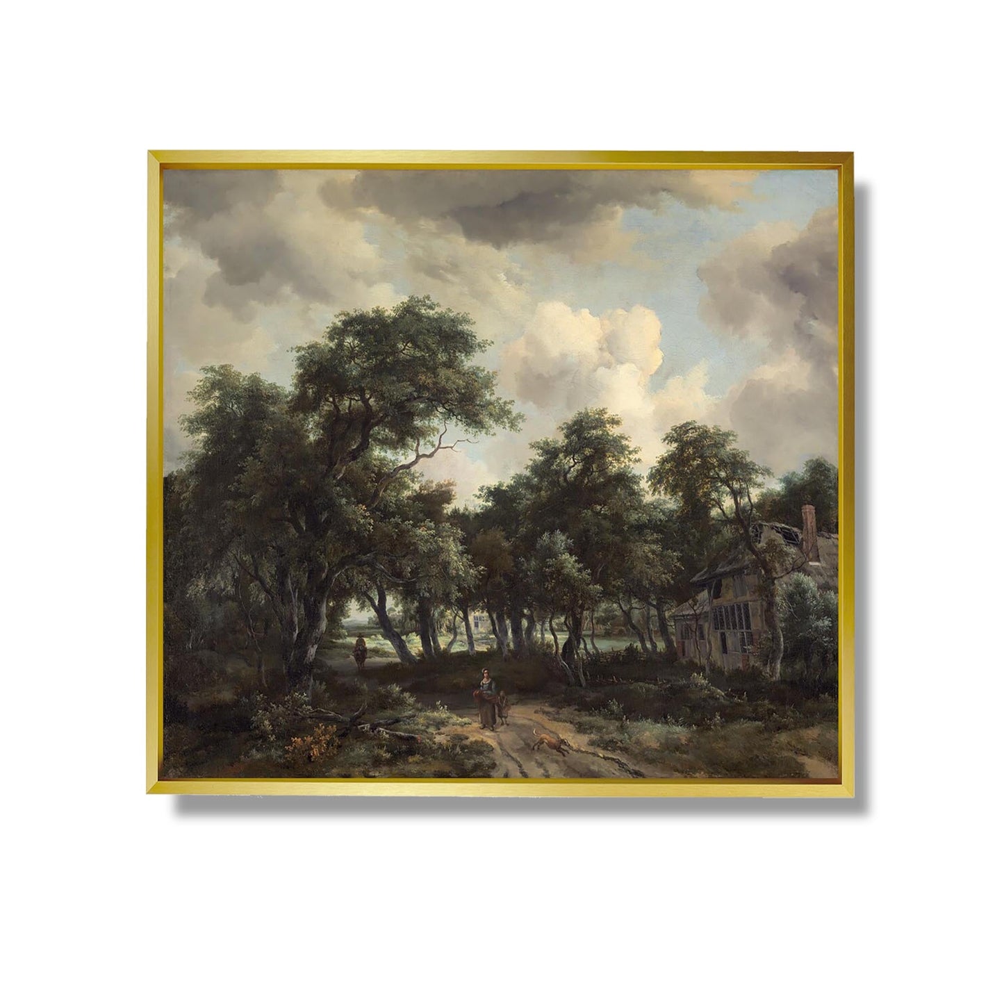 Hütte zwischen Bäumen - Meindert Hobbema