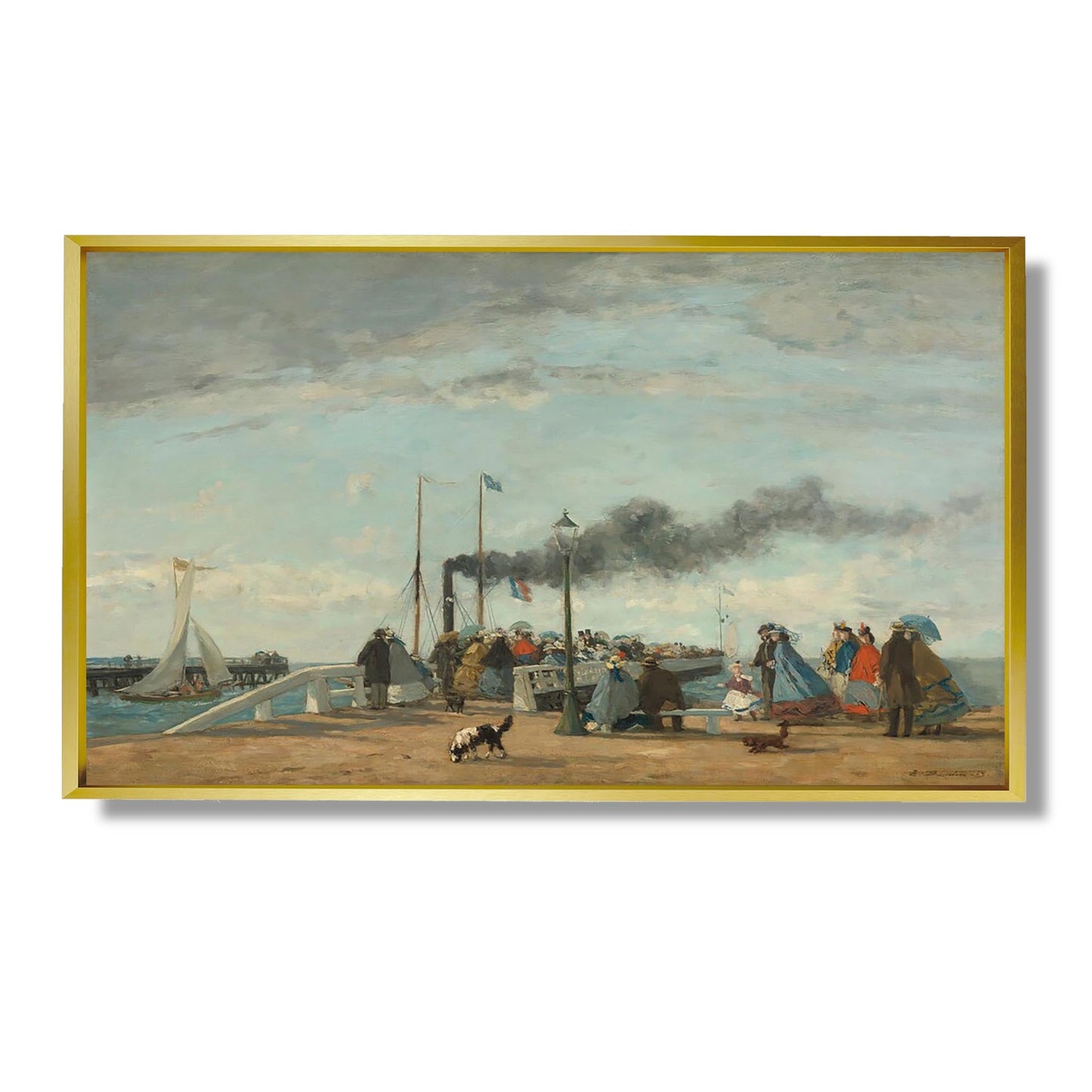 Jetty and Wharf in Trouville - Eugène Boudin