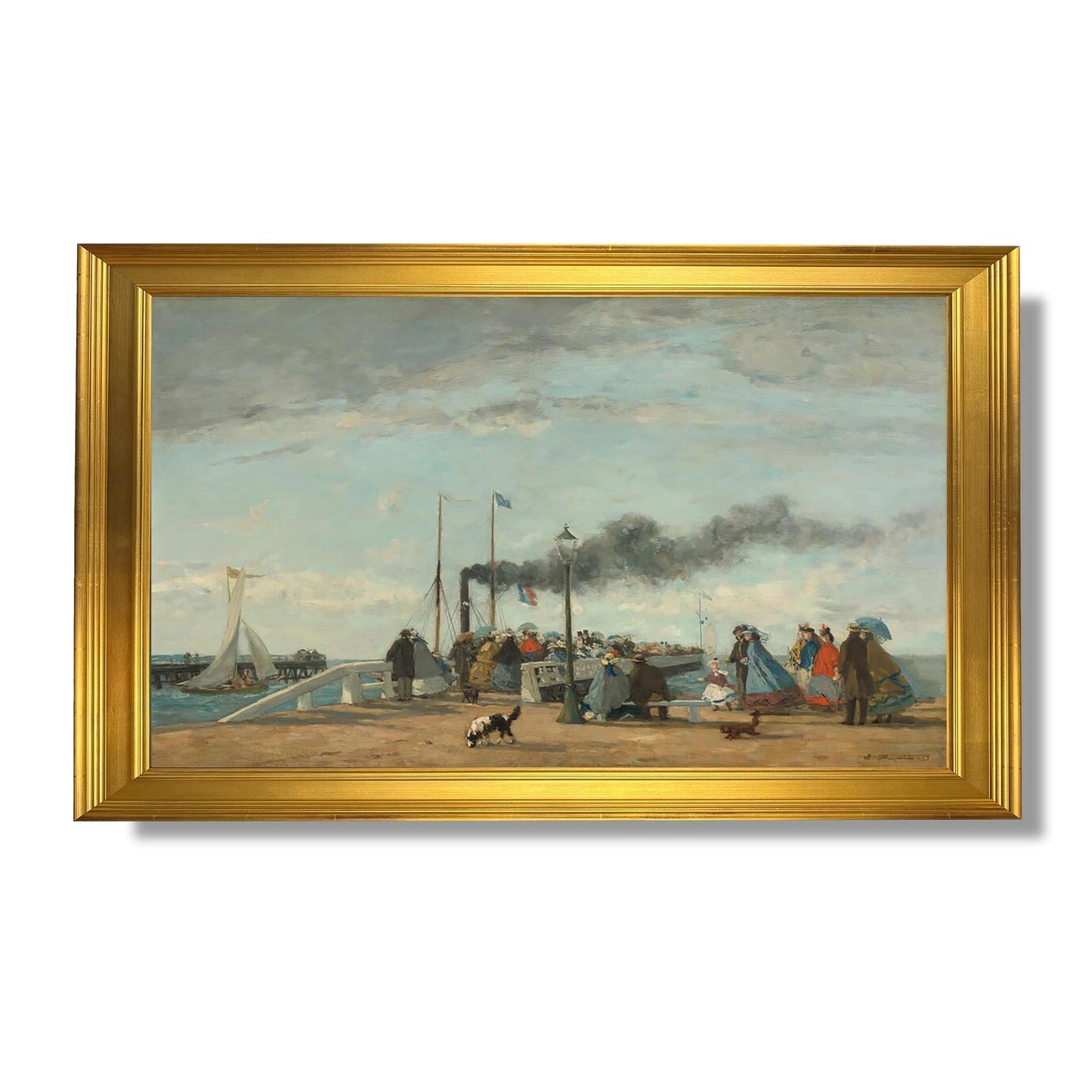 Jetty et Wharf à Trouville - Eugène Boudin