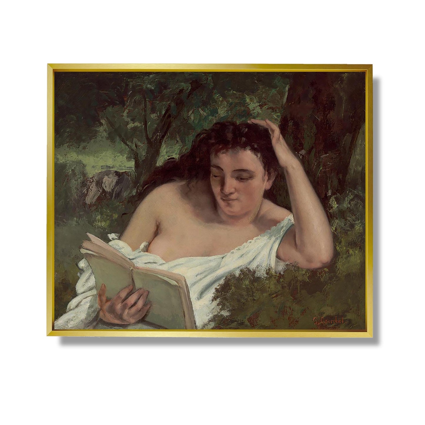 Junge Frau beim Lesen - Gustave Courbet