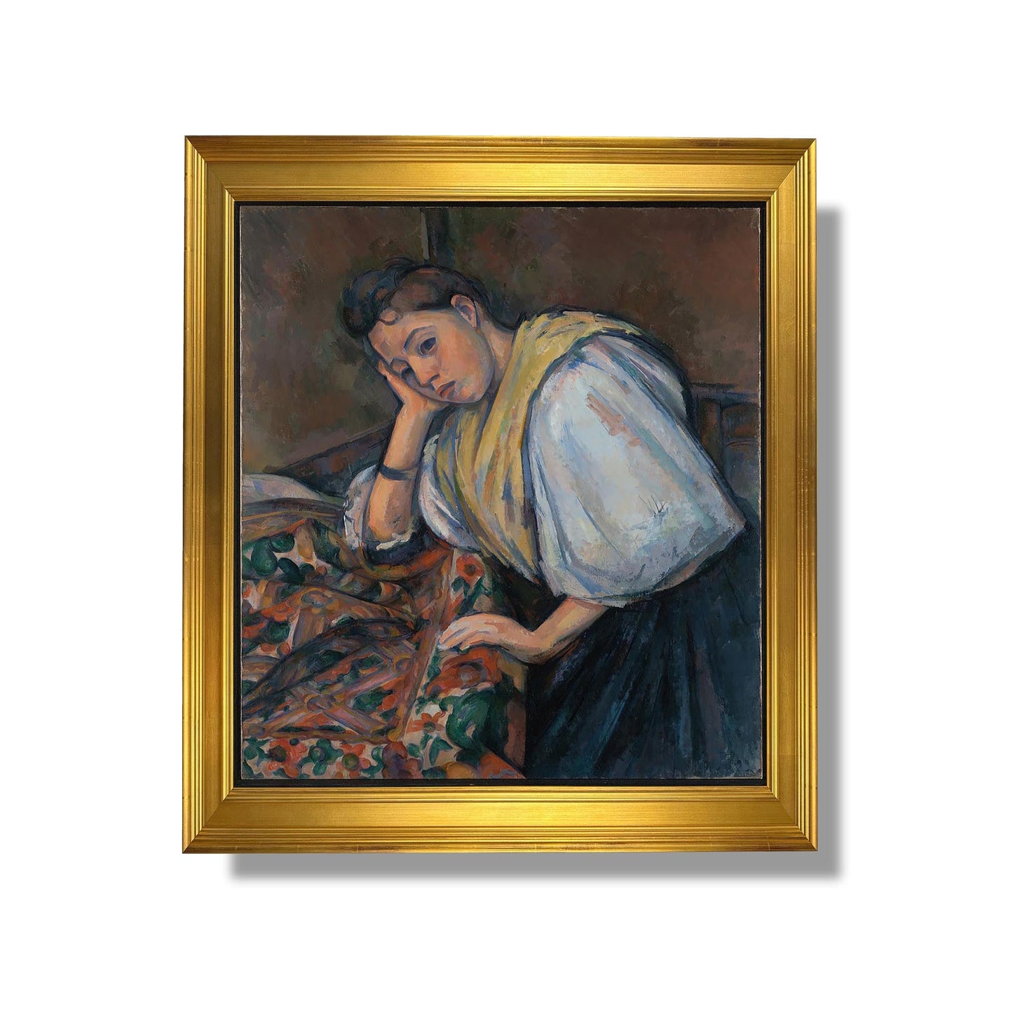 Jeune Italienne accoudée - Paul Cézanne