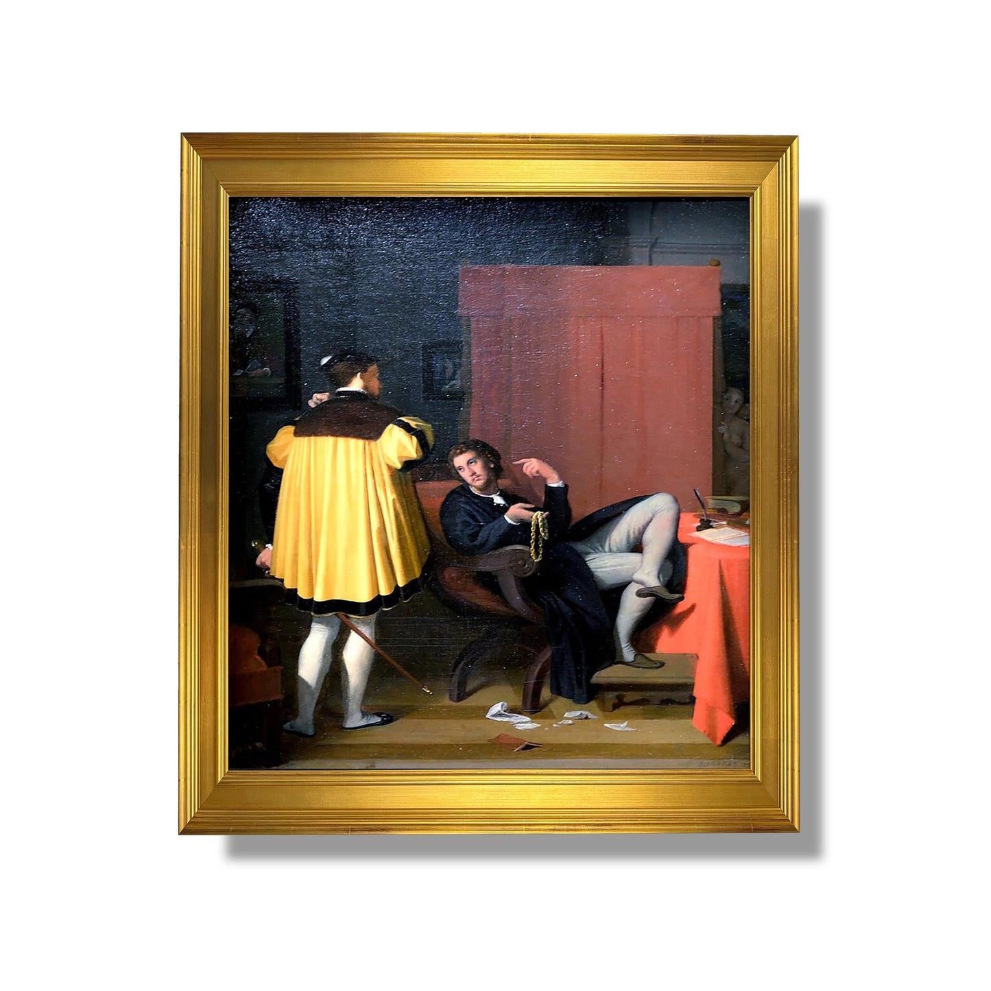 Aretino und der Gesandte Karls V. - Jean Auguste Dominique Ingres