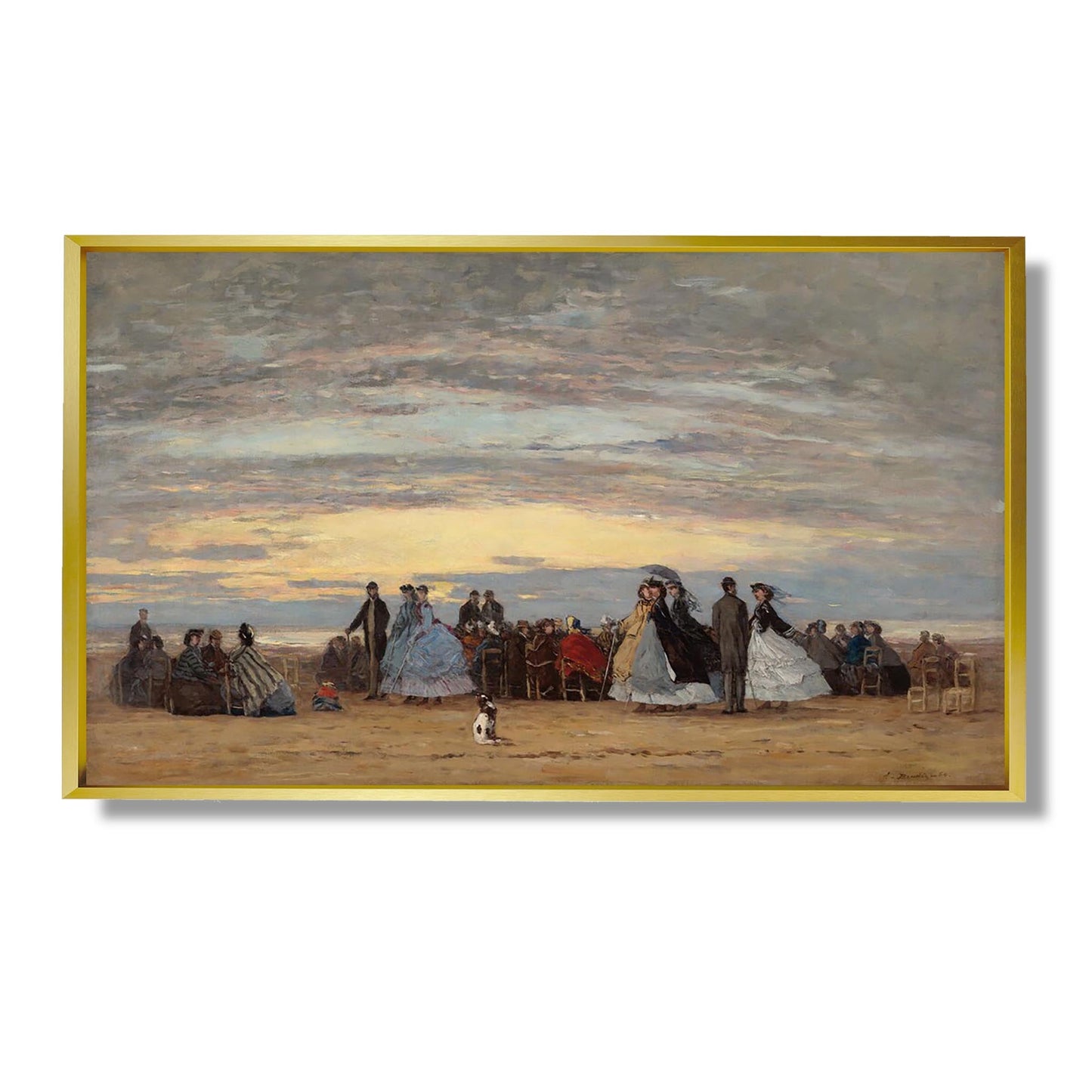 La Plage à Villerville - Eugène Boudin