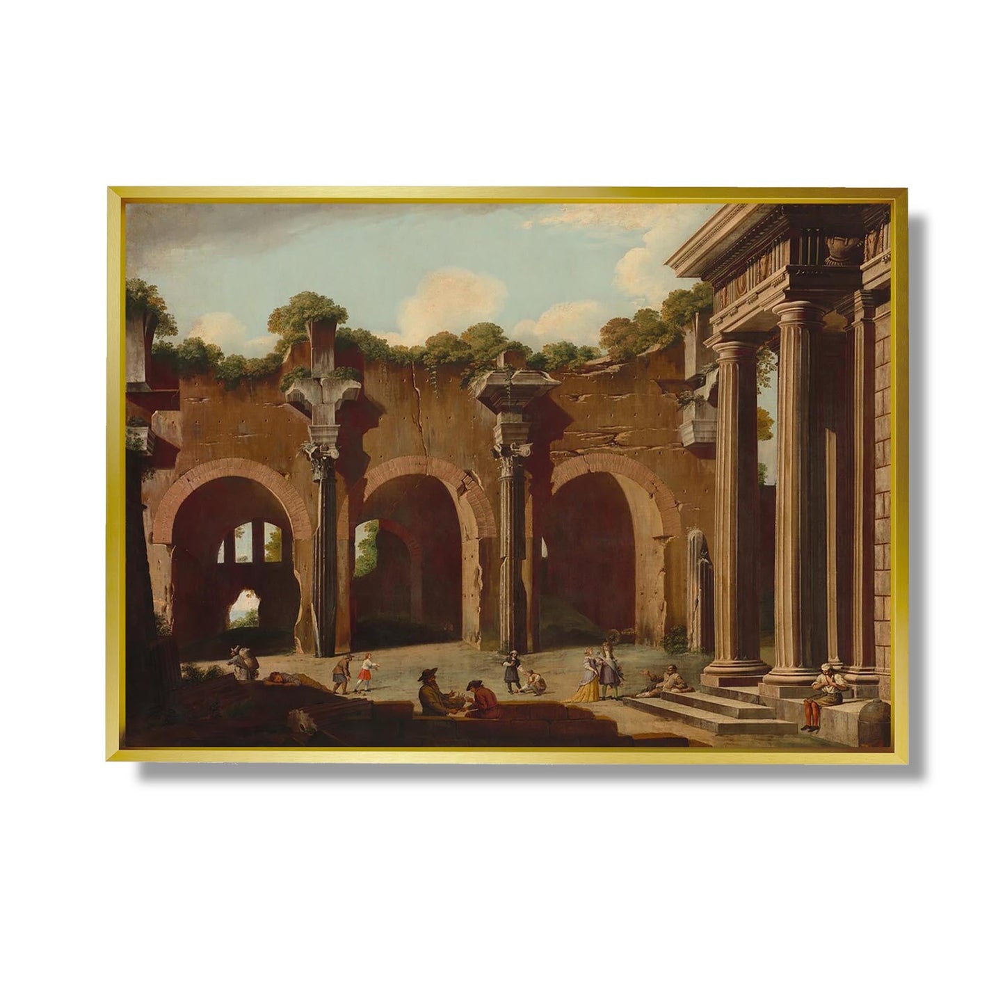 La basilique de Constantin avec une colonnade dorique - Niccolô Codazzi