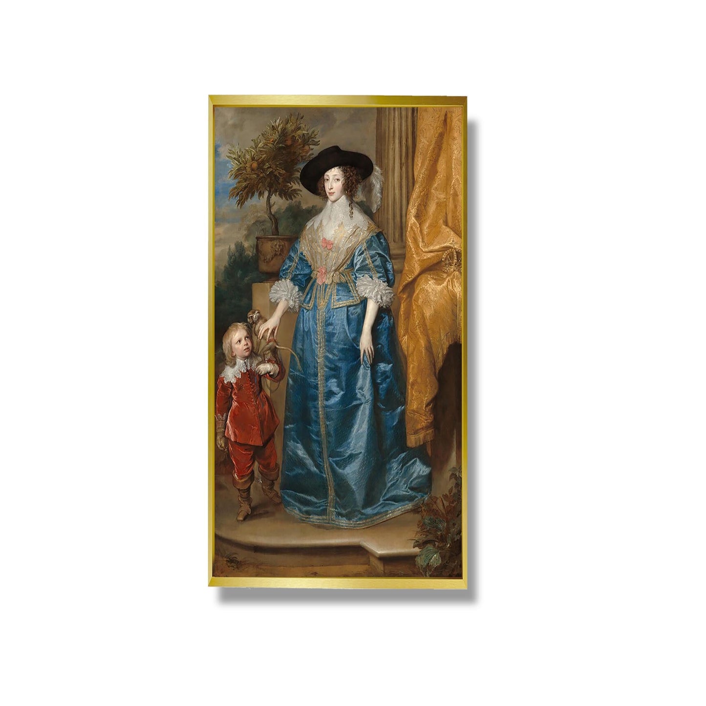 La reine Henrietta Maria avec Sir Jeffrey Hudson - Sir Anthony van Dyck