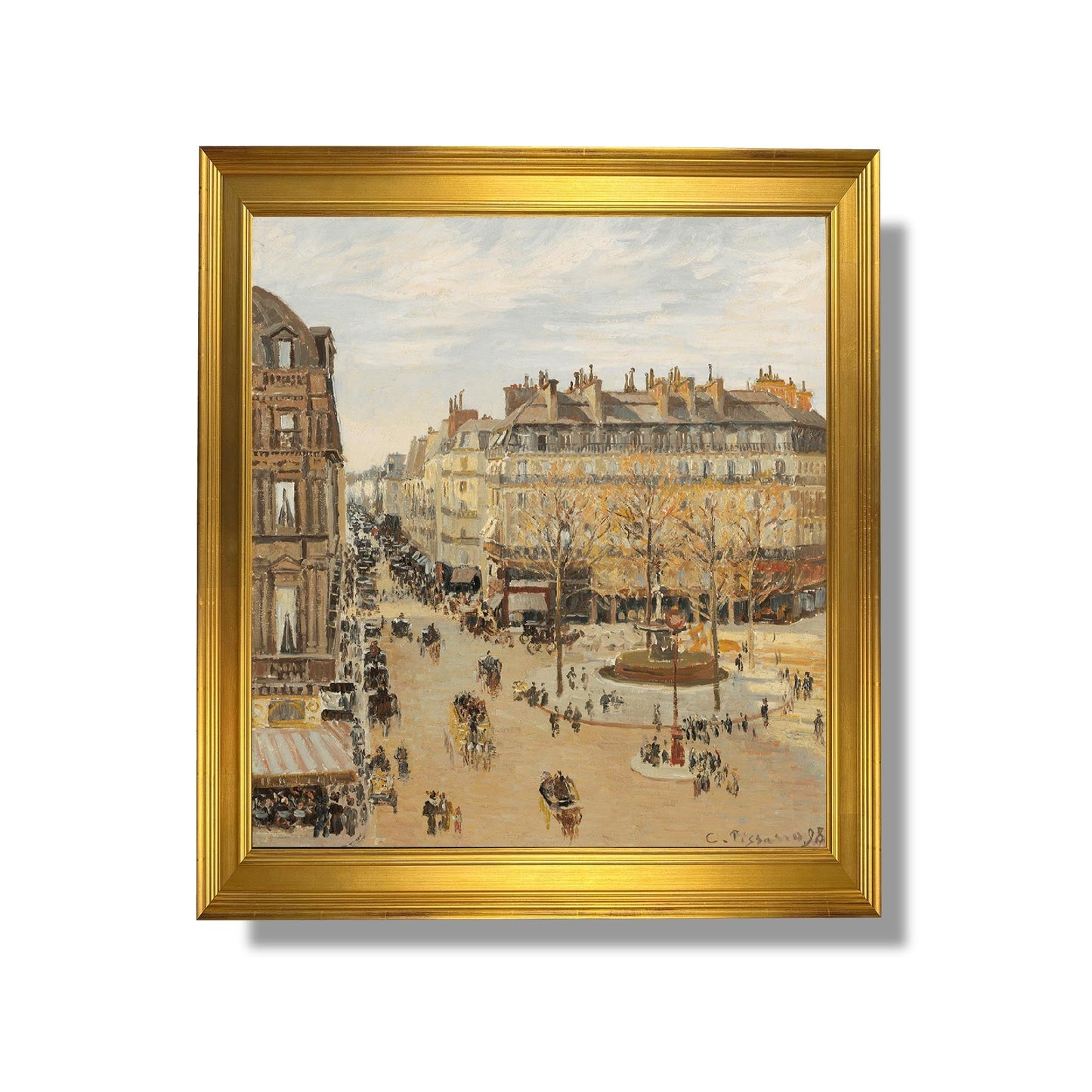 La rue Saint-Honoré: Effet de soleil, après-midi - Camille Pissarro