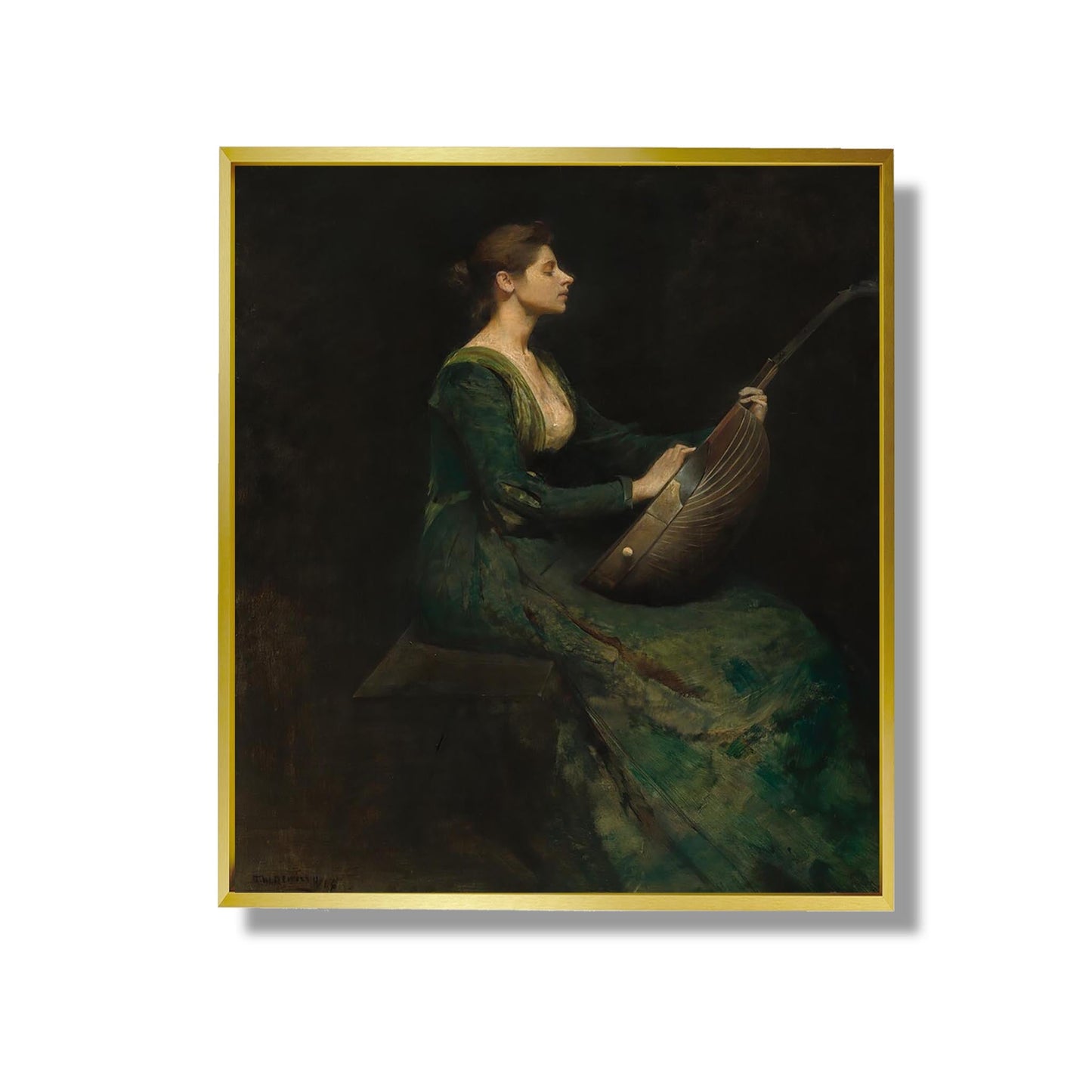 Lady with a Lute - Thomas Wilmer Dewing