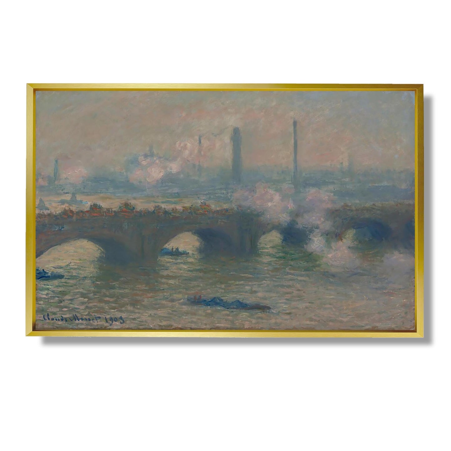 Le Pont de Waterloo, Journée Grise - Claude Monet