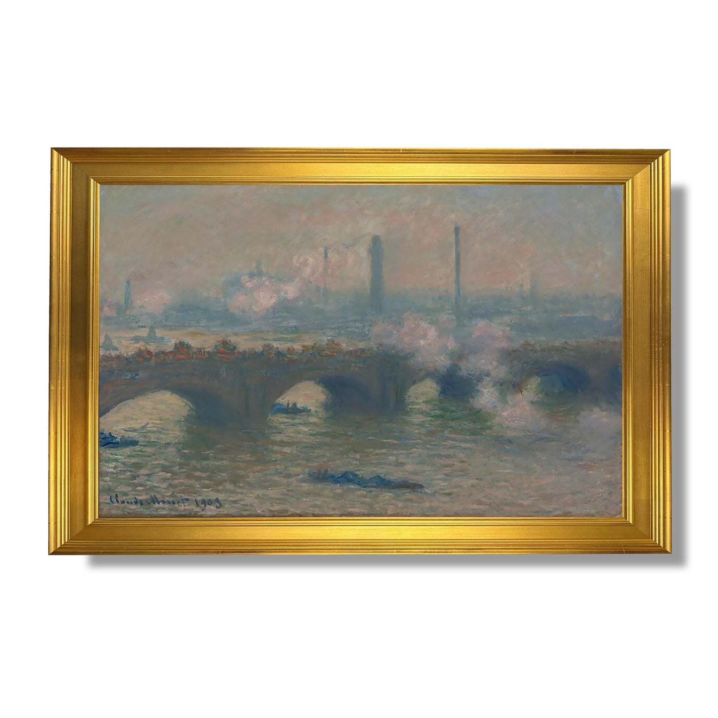 Le Pont de Waterloo, Journée Grise - Claude Monet