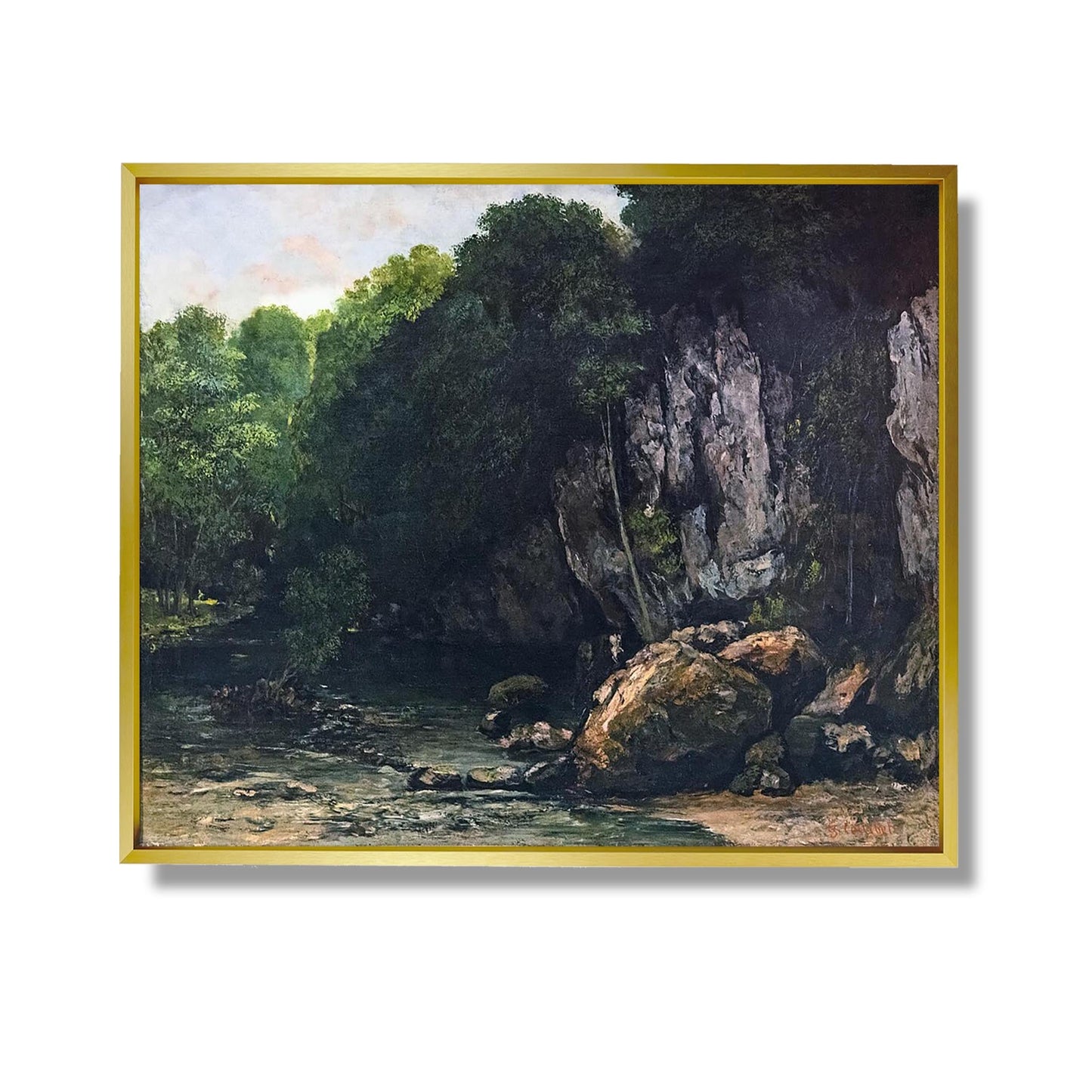 Der schwarze Brunnenbach - Gustave Courbet