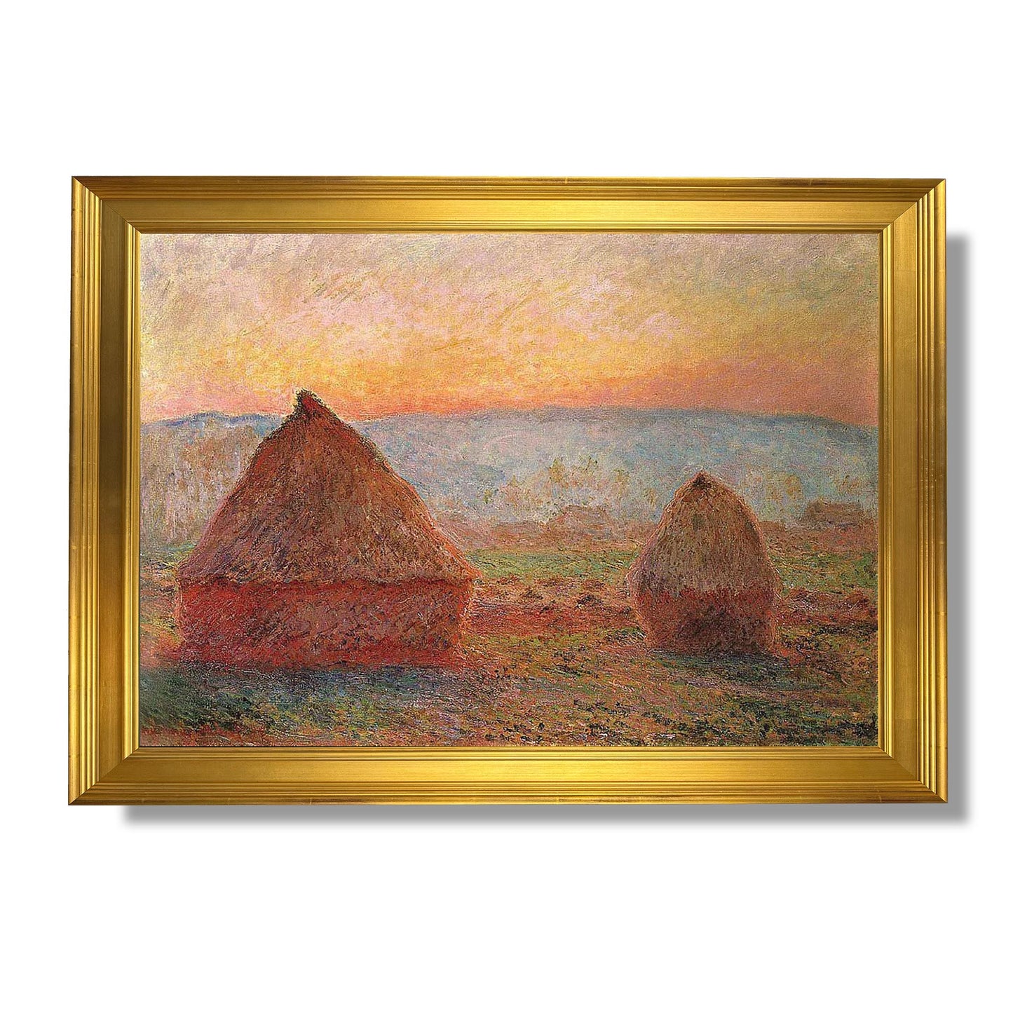 Heuhaufen bei Giverny, Abendsonne - Claude Monet
