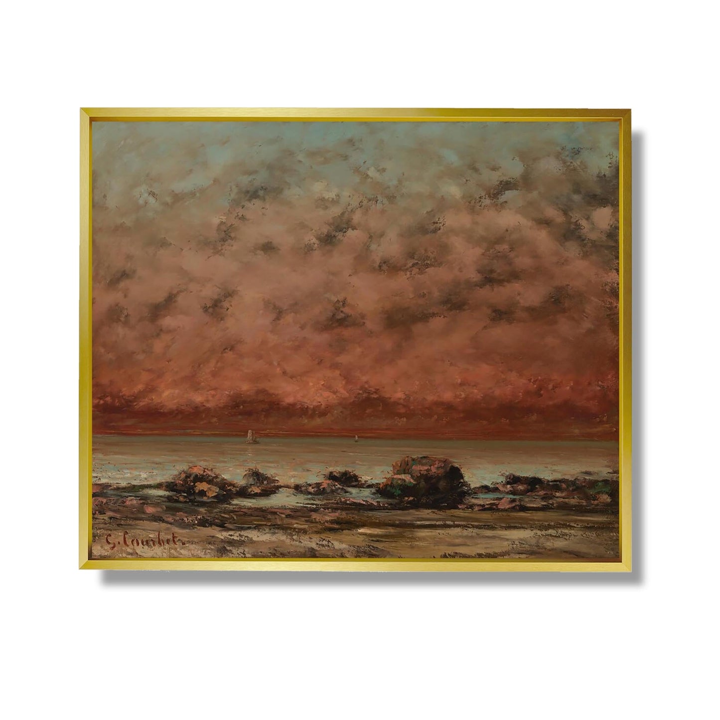 Die roten Steine von Trouville - Gustave Courbet