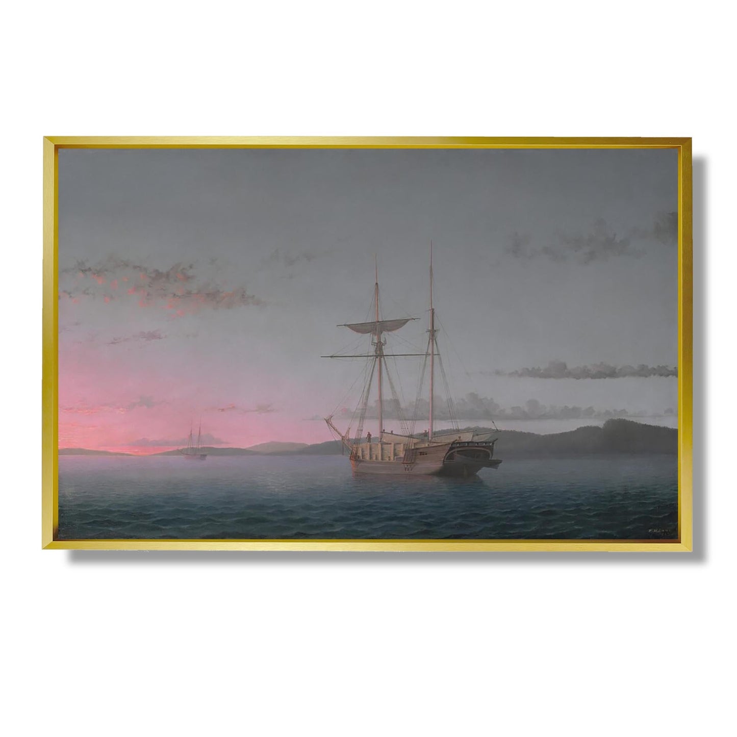 Holzschoner am Abend in der Penobscot Bay, - Fitz Henry Lane