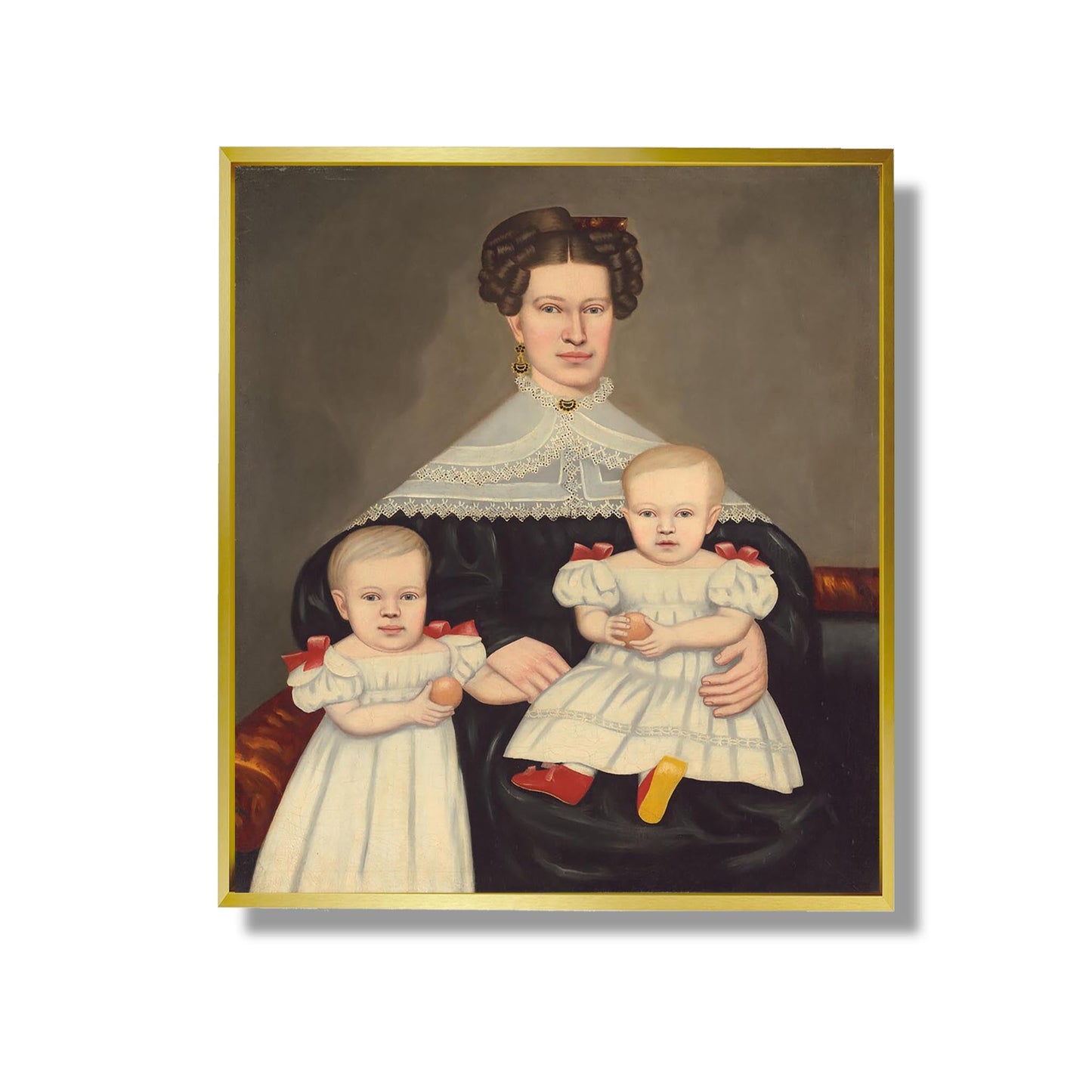 Mrs. Paul Smith Palmer and Her Twins - Erastus Salisbury Field