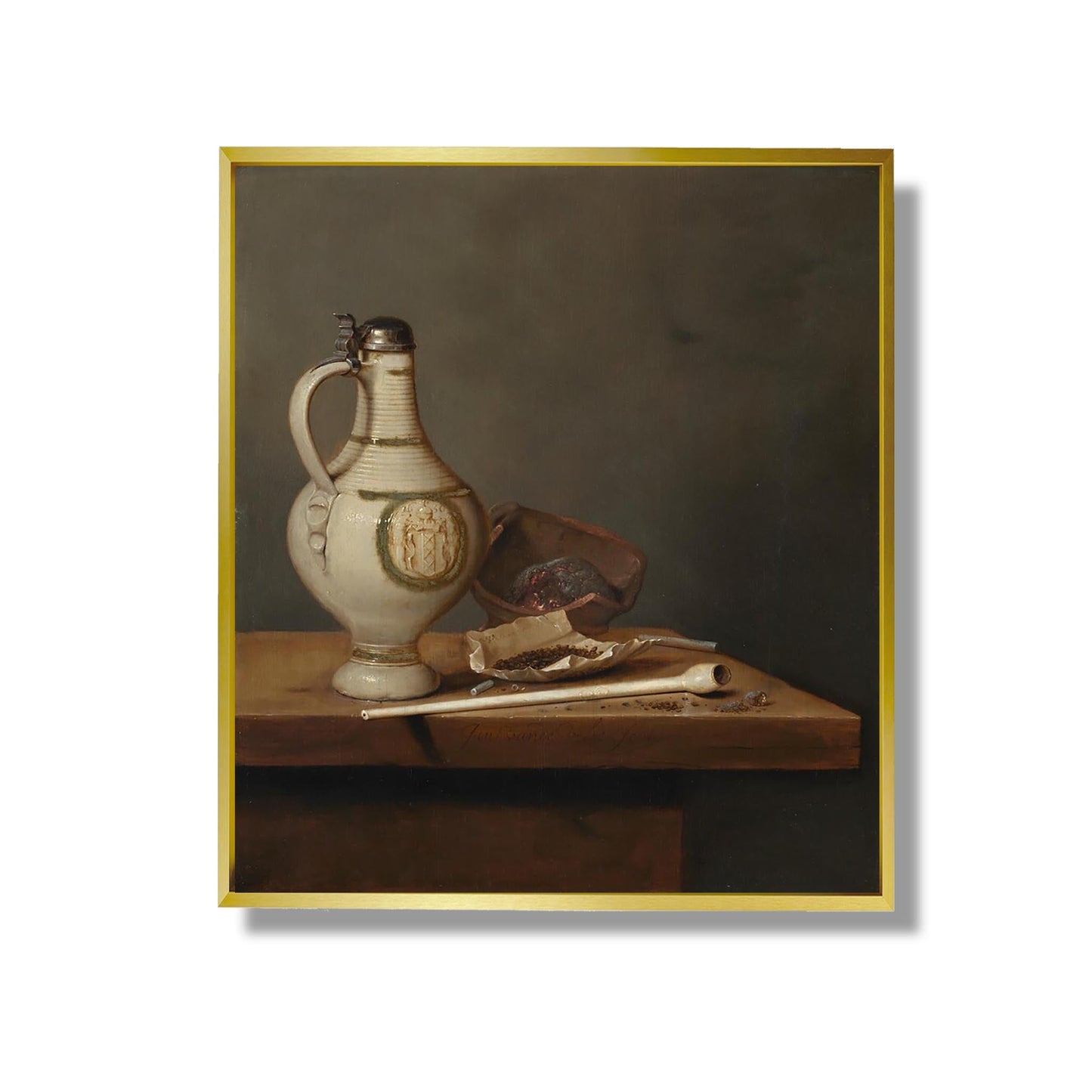 Nature morte avec cruche et pipe en grès - Jan Jansz van de Velde III