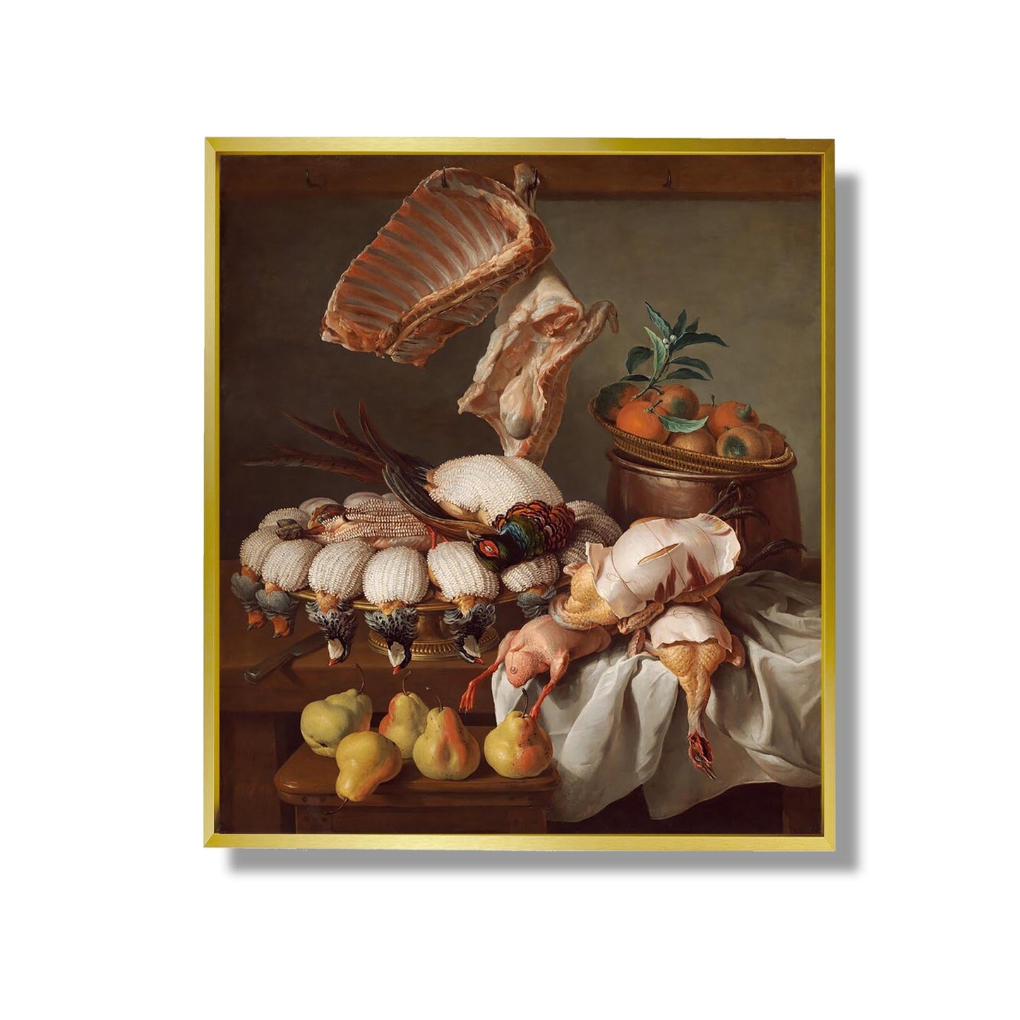 Nature morte avec gibier, viande et fruits préparés - Alexandre-François Desportes