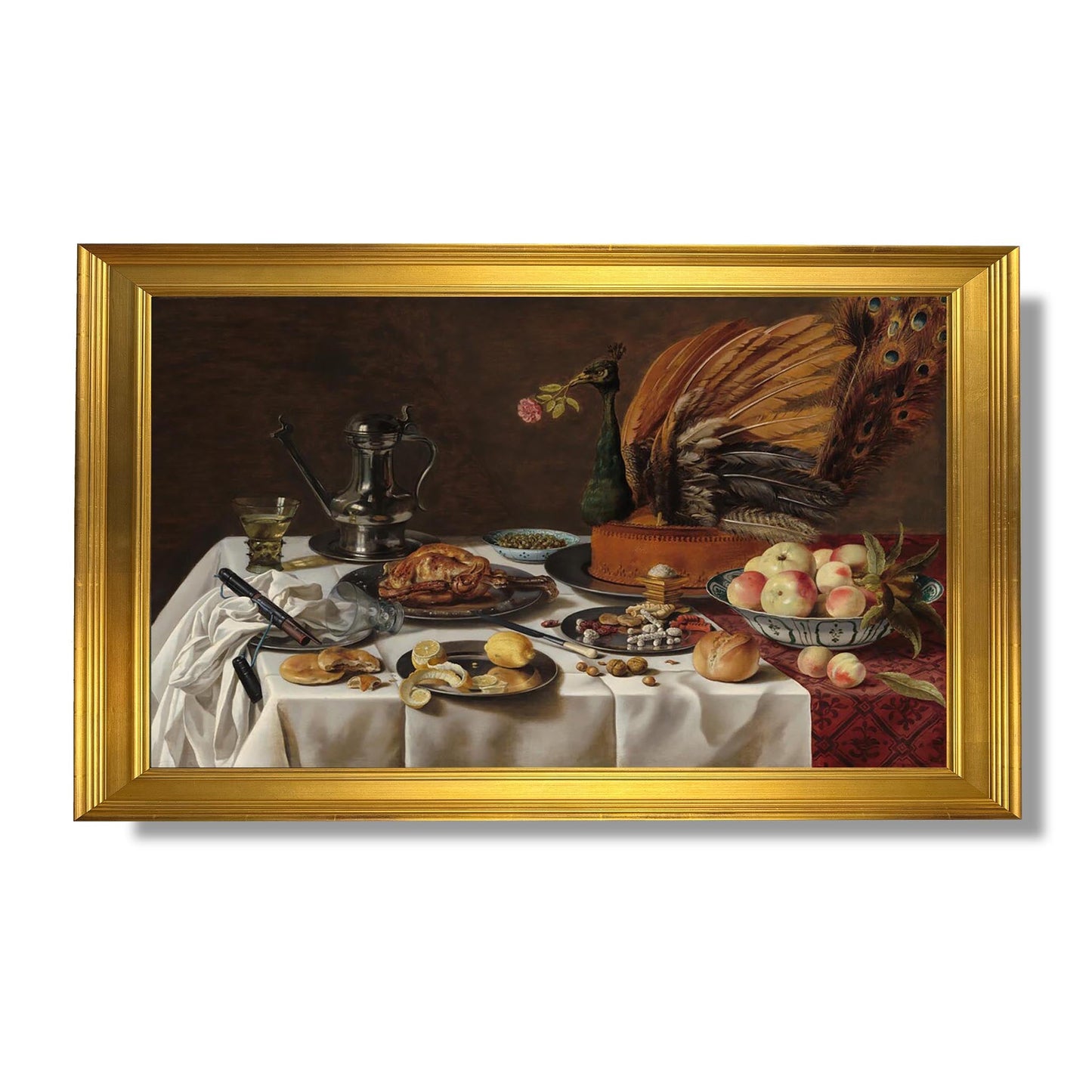 Stillleben mit Pfauenpastete - Pieter Claesz