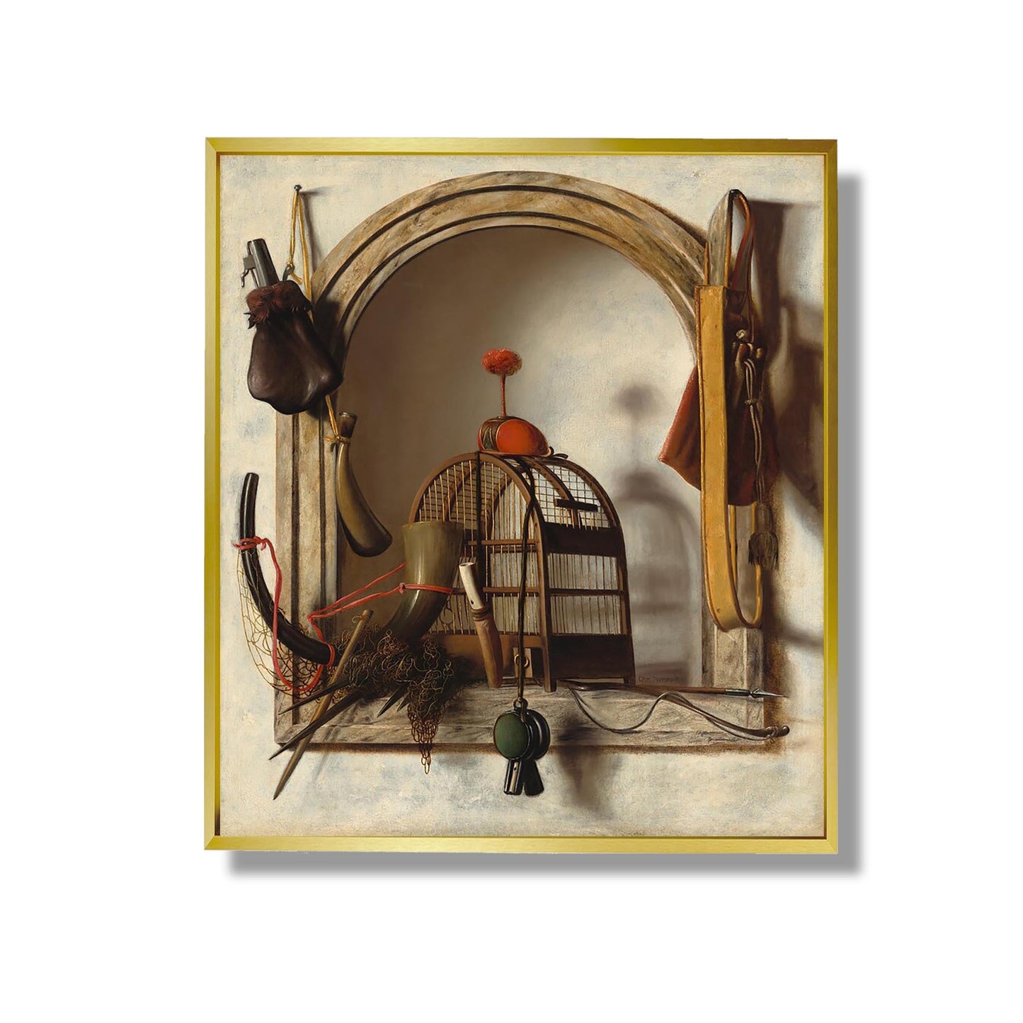 Niche with Falconry Gear - Christoffel Pierson