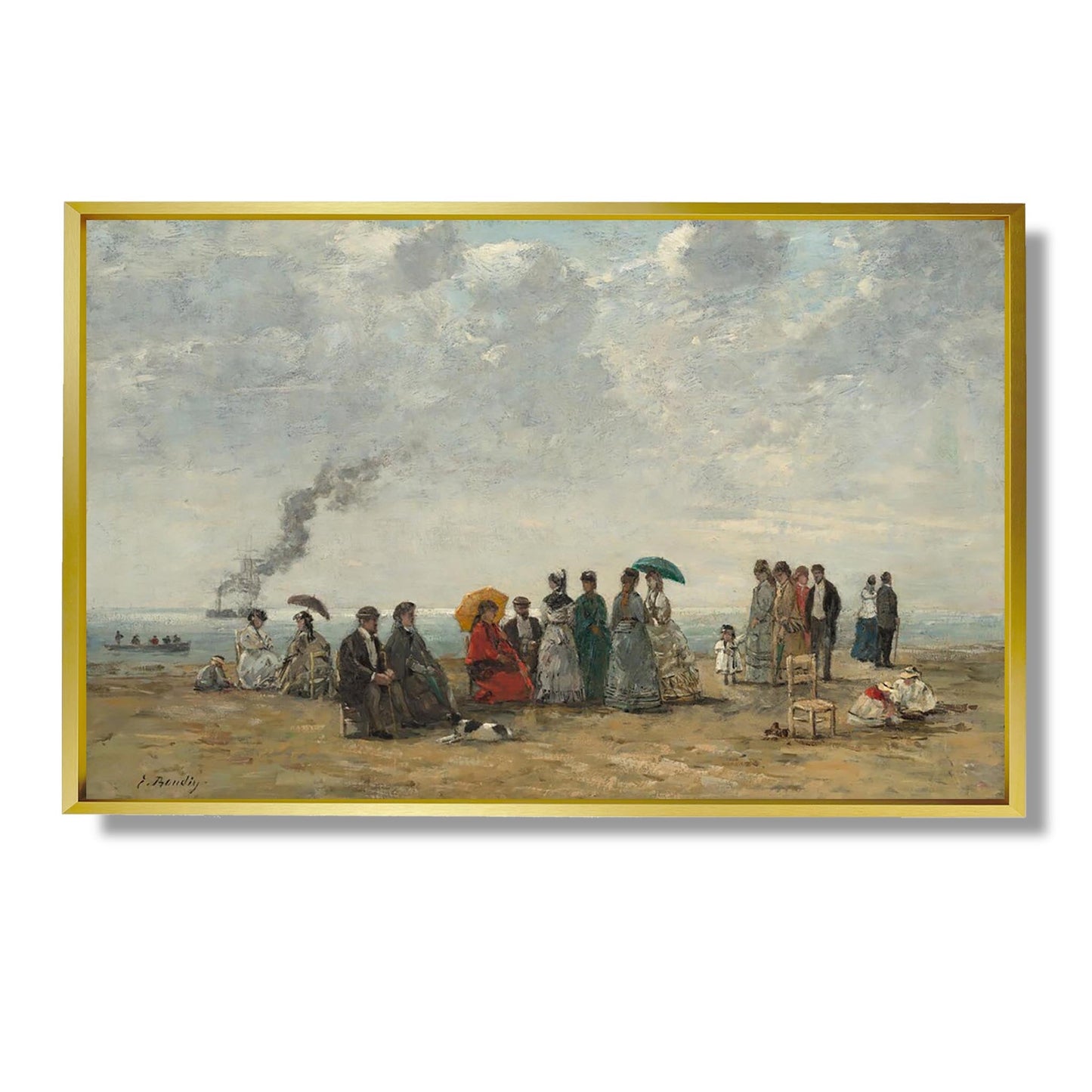 Personnages sur la plage - Eugène Boudin