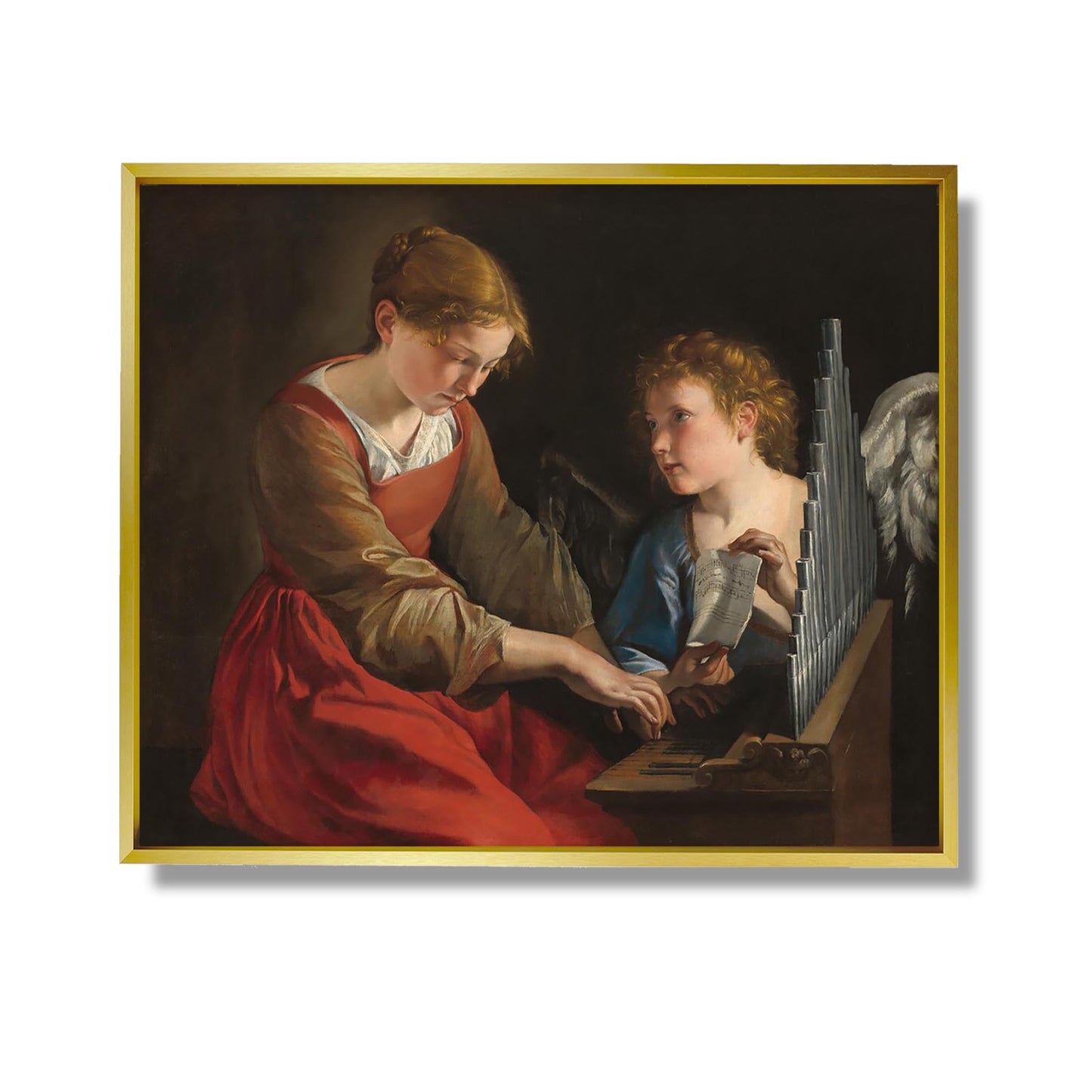 Saint Cecilia and an Angel - Orazio Gentileschi and Giovanni Lanfranco