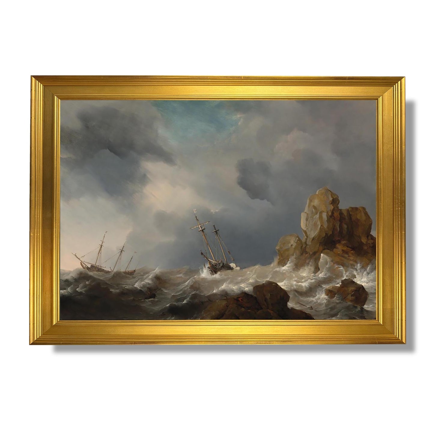 Ships in a Gale - Willem van de Velde the Younger