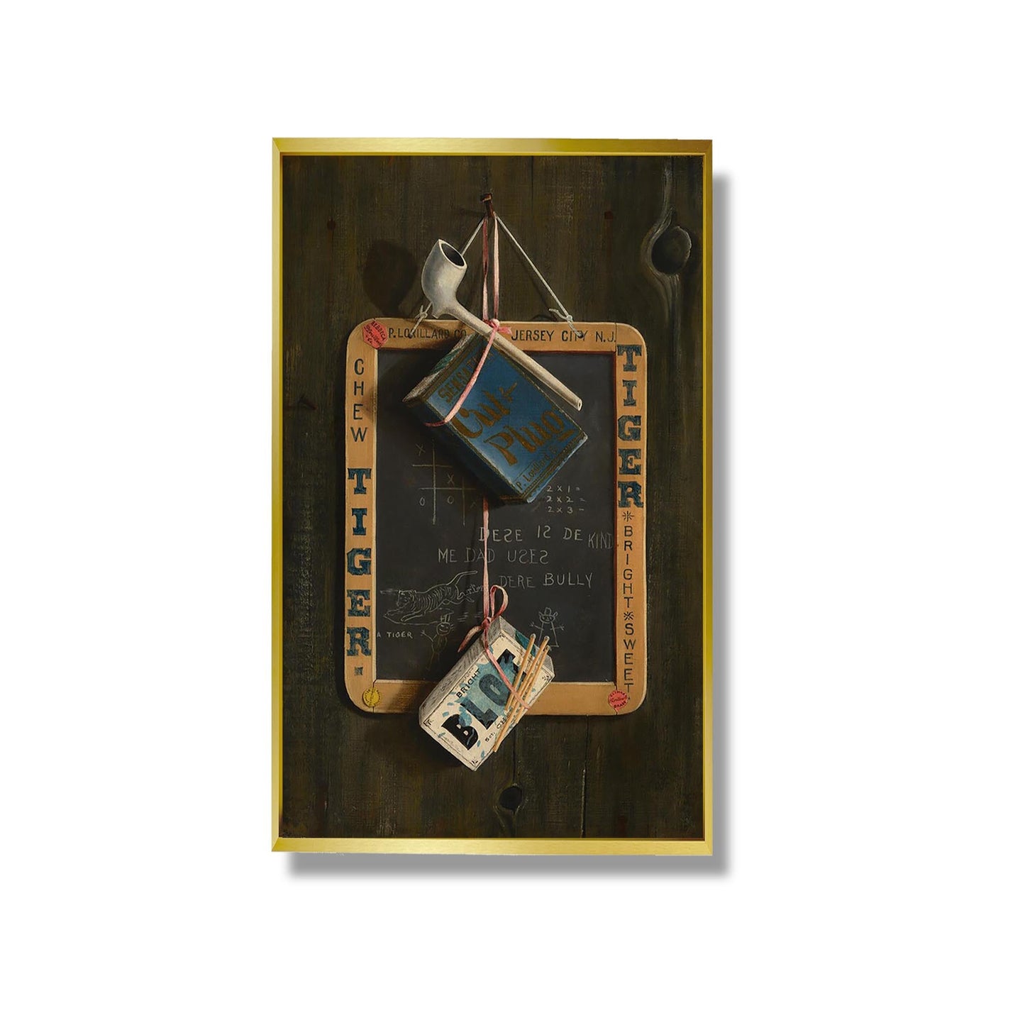 Slate, Pipe, Tobacco, and Box of Matches - Peter McCallion