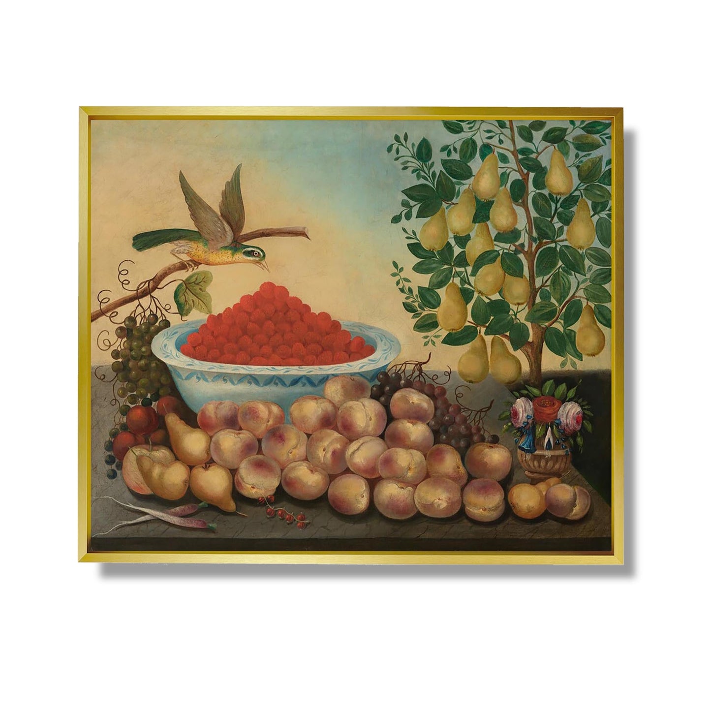 Still Life: Fruit, Bird, and Dwarf Pear Tree - Charles V. Bond