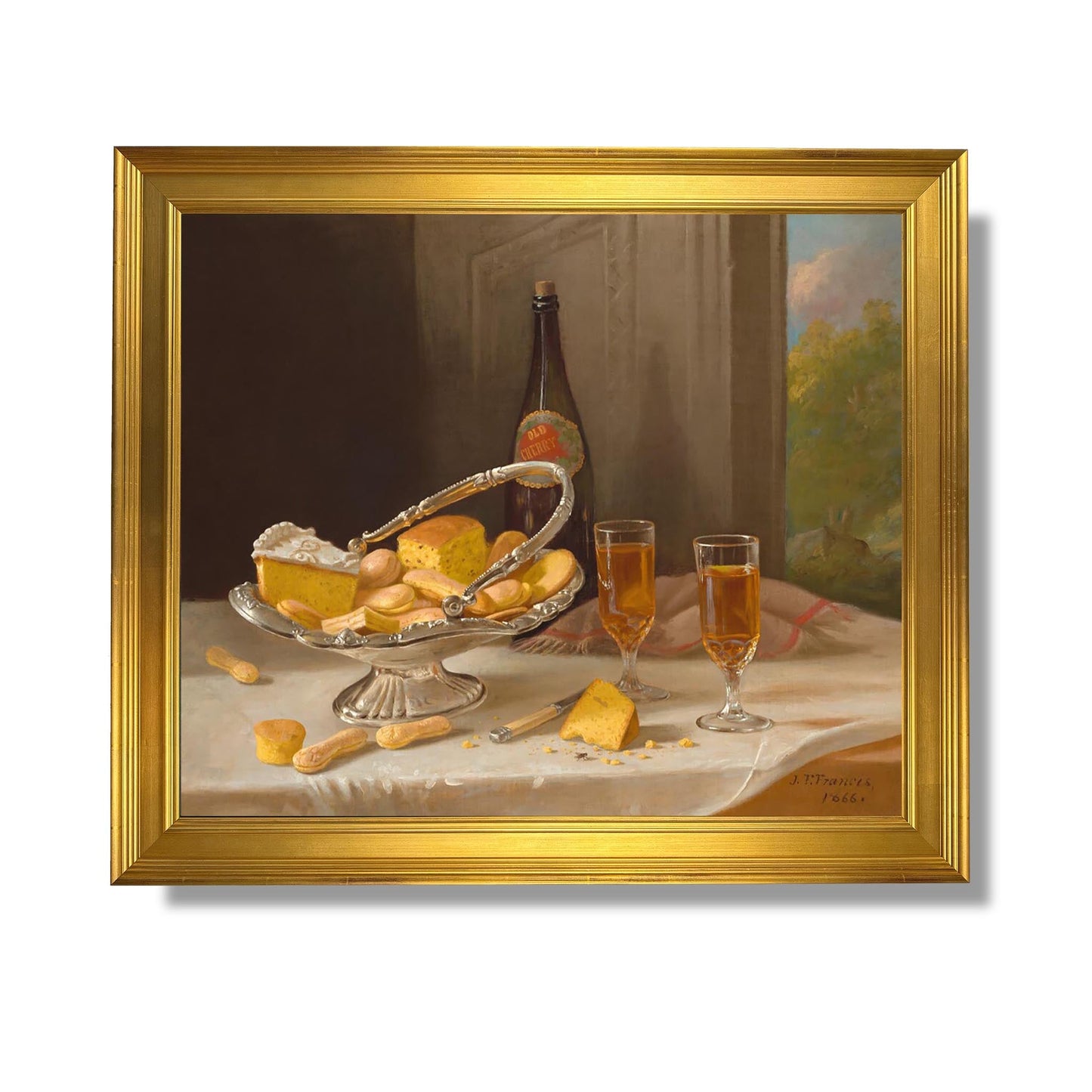 Still Life with Silver Cake Basket - John F. Francis