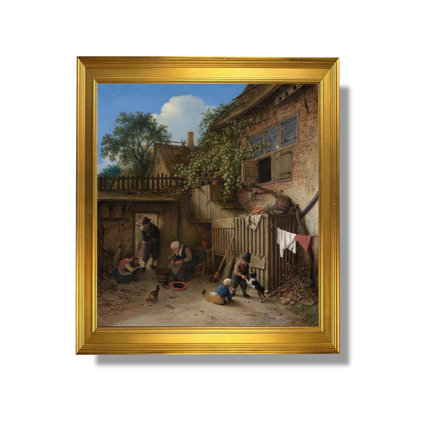 Der Cottage-Vorgarten - Adriaen van Ostade