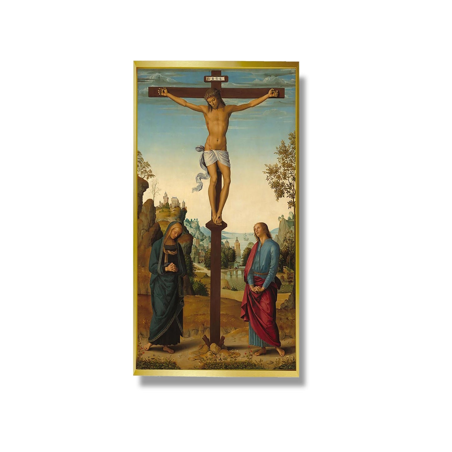 The Crucifixion with the Virgin, Saint John, Saint Jerome, and Saint Mary Magdalene - Pietro Perugino