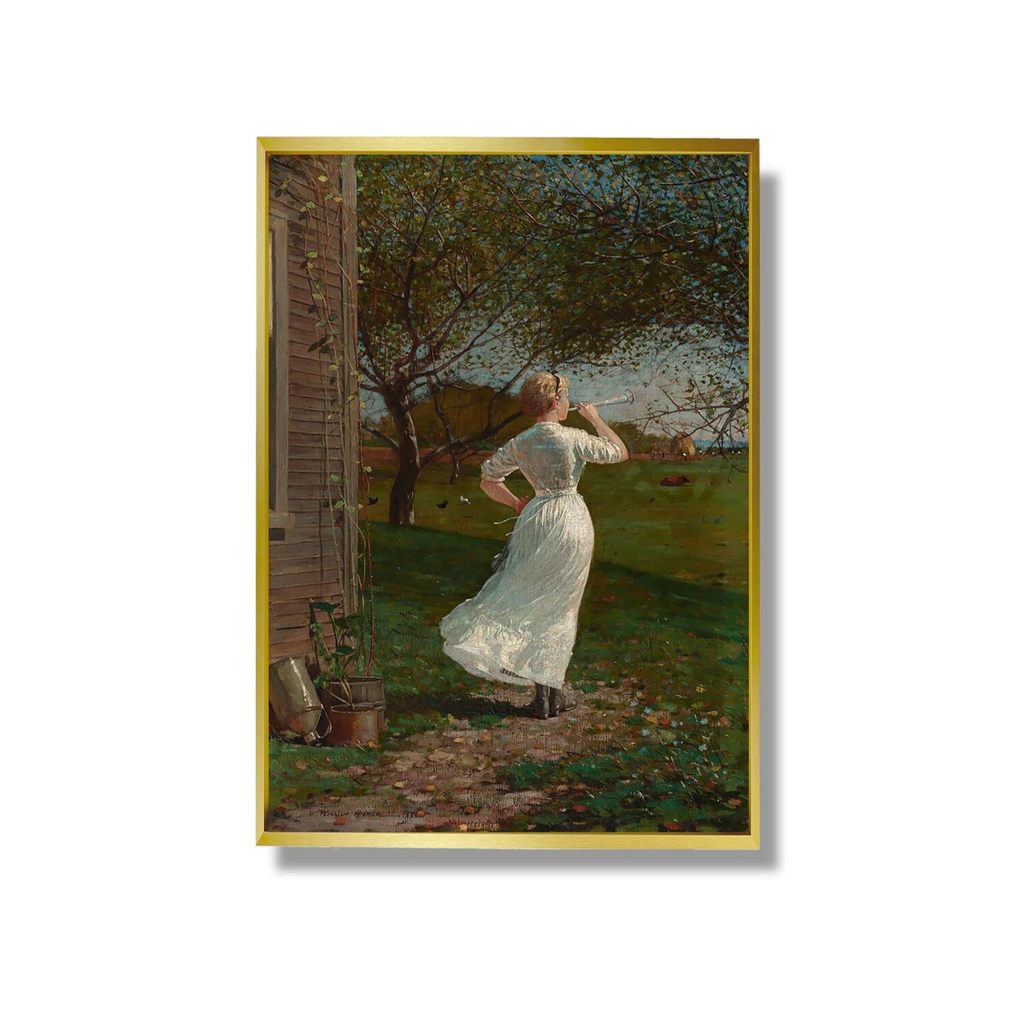 Das Dinnerhorn (Das Horn blasen am Meer) - Winslow Homer