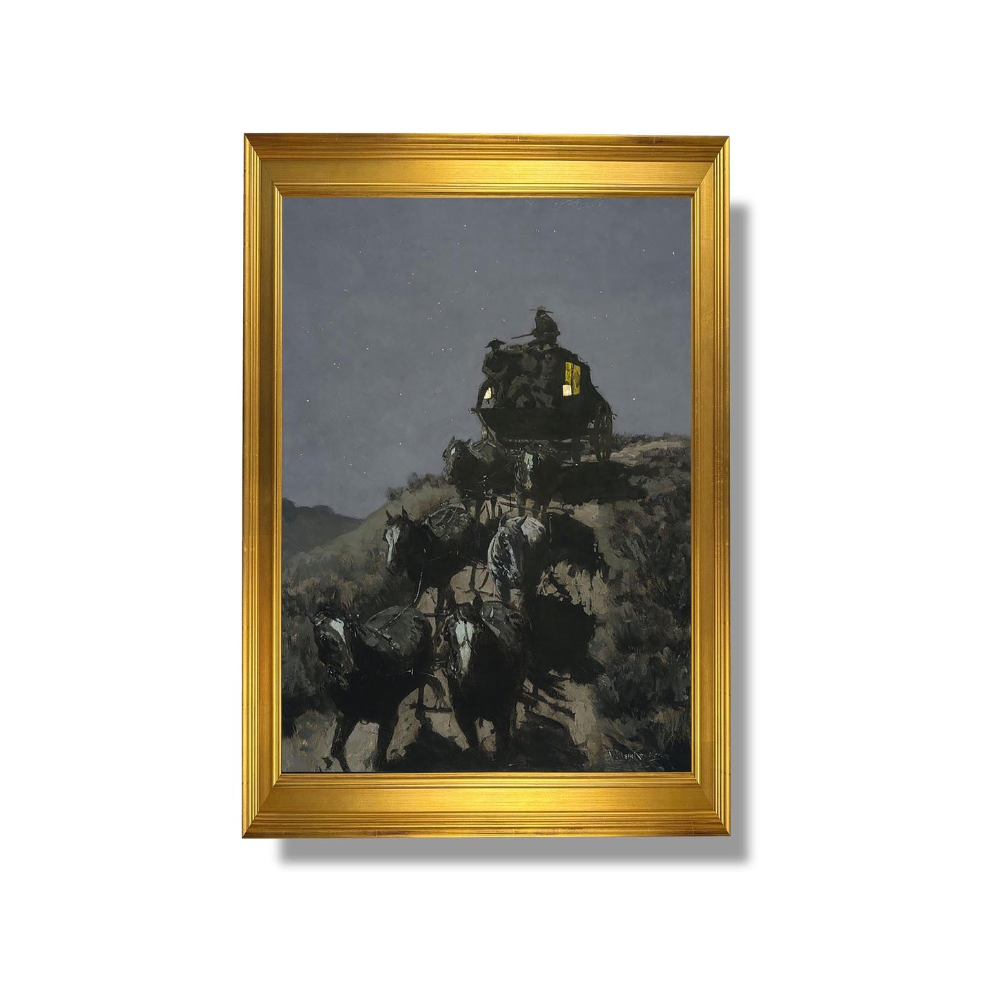 The Old Stage-Coach of the Plains - Frederic Remington