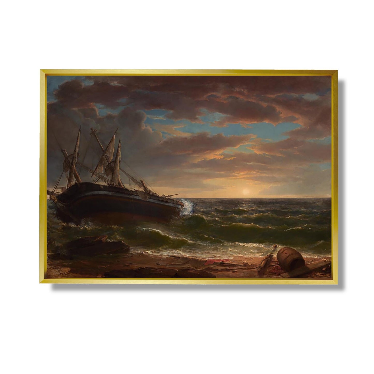 Das gestrandete Schiff - Asher Brown Durand