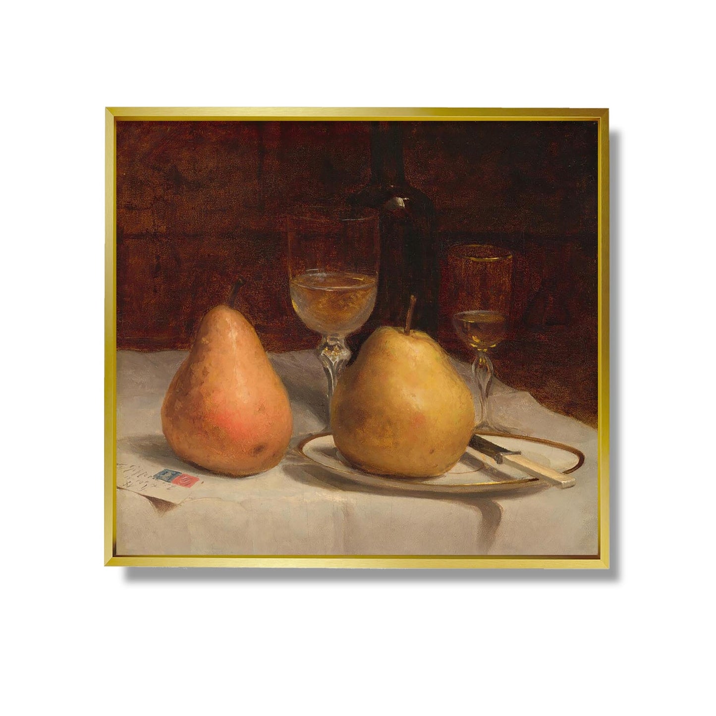 Two Pears on a Tabletop - Sanford Robinson Gifford