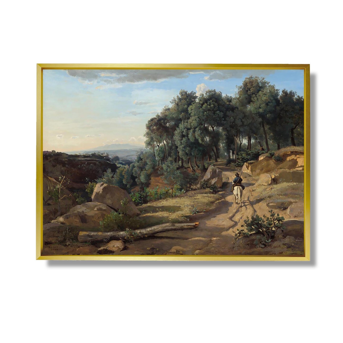 A view near Volterra - Jean-Baptiste-Camille Corot