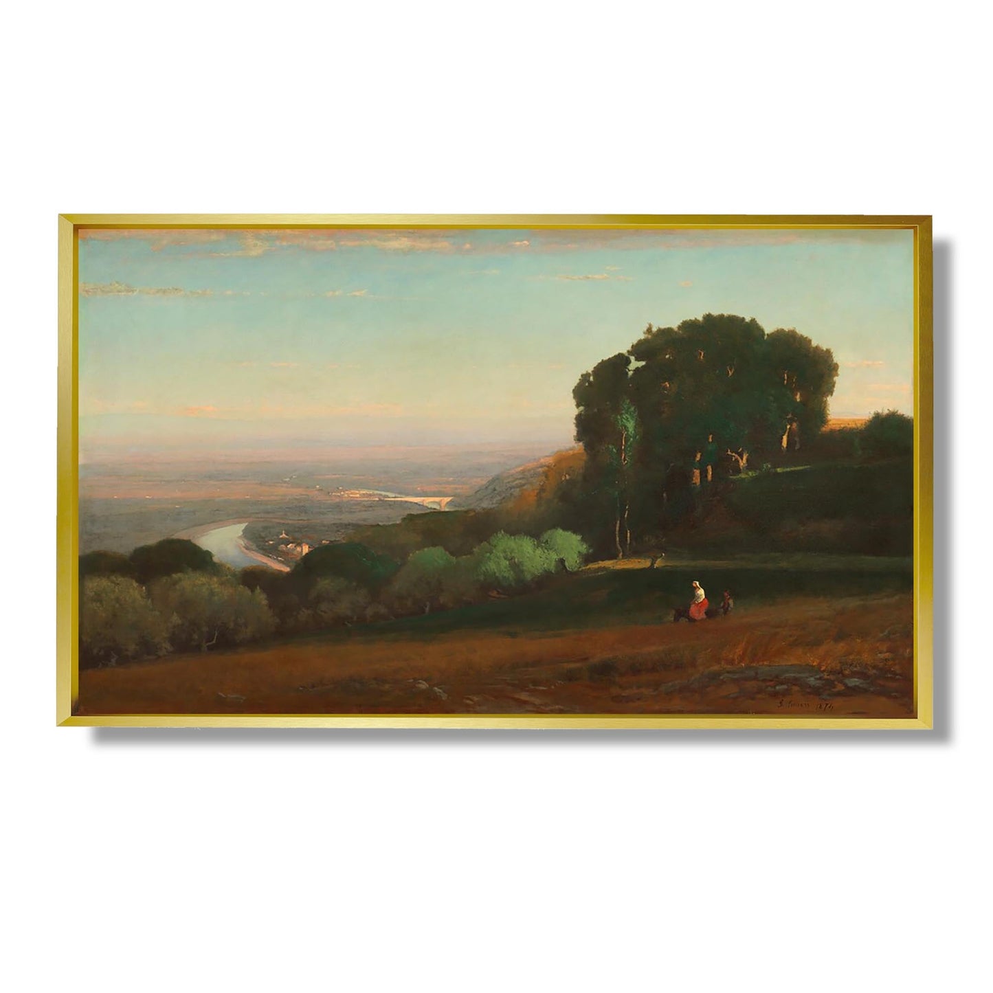 View of the Tiber near Perugia - George Inness