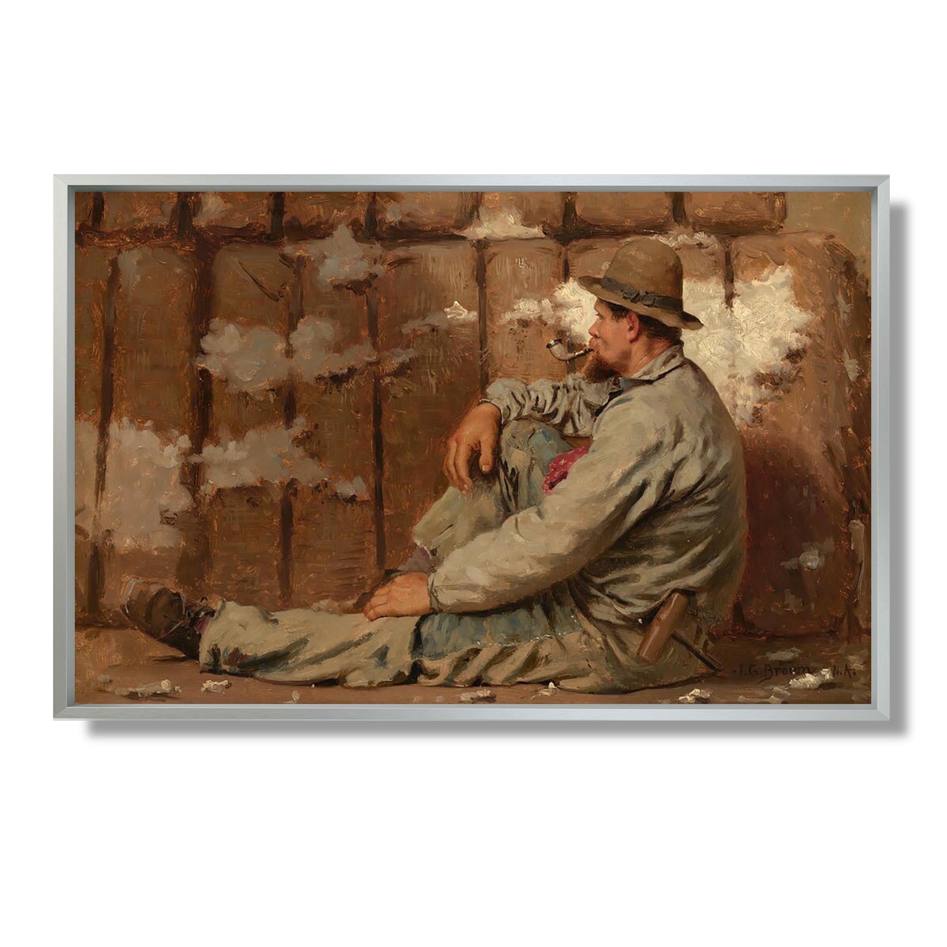 A Longshoreman - John George Brown - Reproduction Peinture