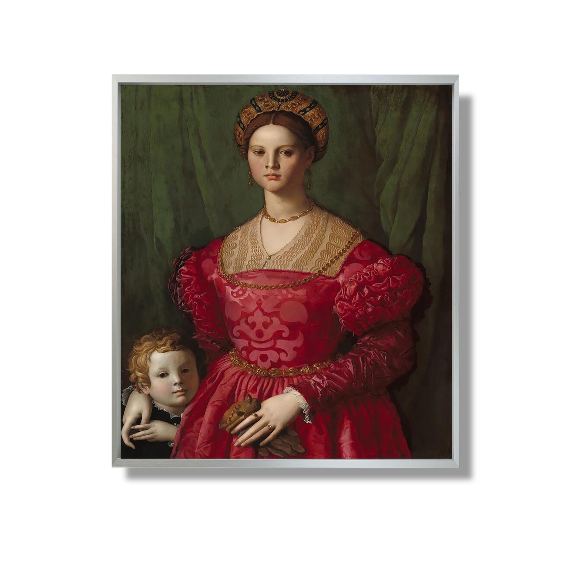 A Young Woman and Her Little Boy - Agnolo Bronzino - Reproduction Peinture